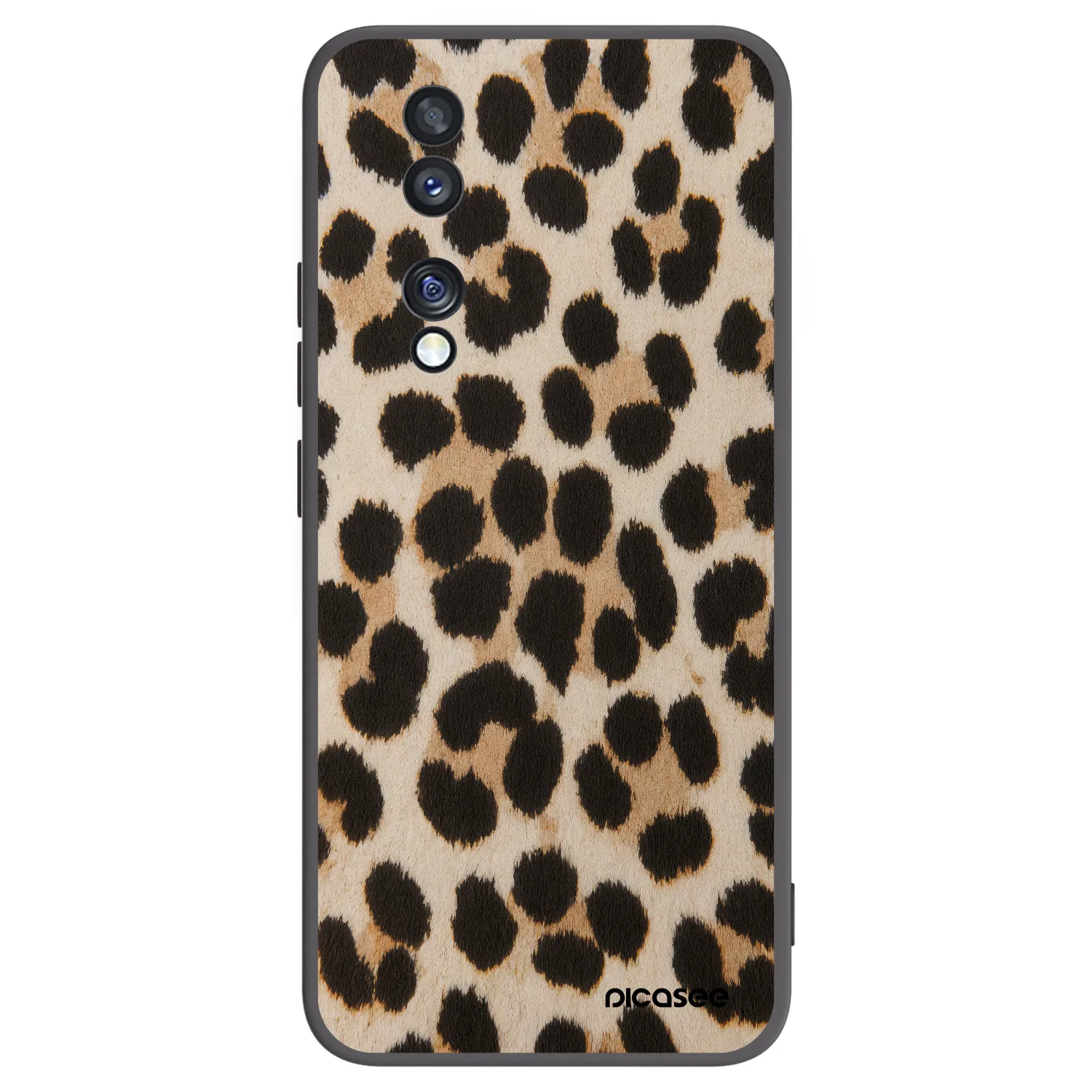 Picasee silikonski črni ovitek za Honor 70 - Brown Tiger