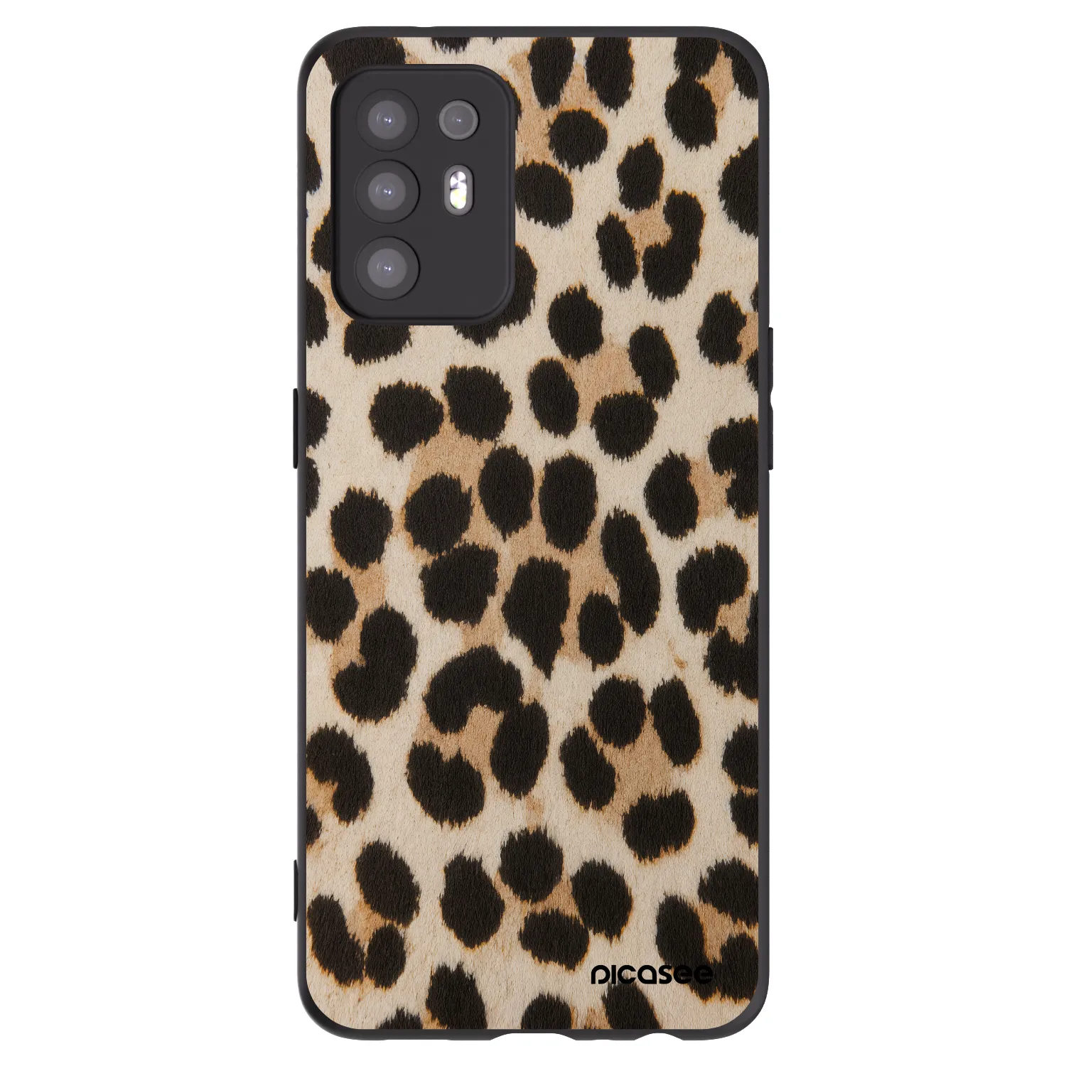 Picasee silikonski črni ovitek za OPPO A94 5G - Brown Tiger