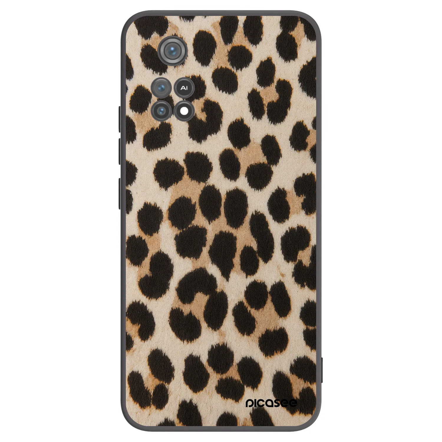 Picasee silikonski črni ovitek za Xiaomi Poco M4 Pro - Brown Tiger