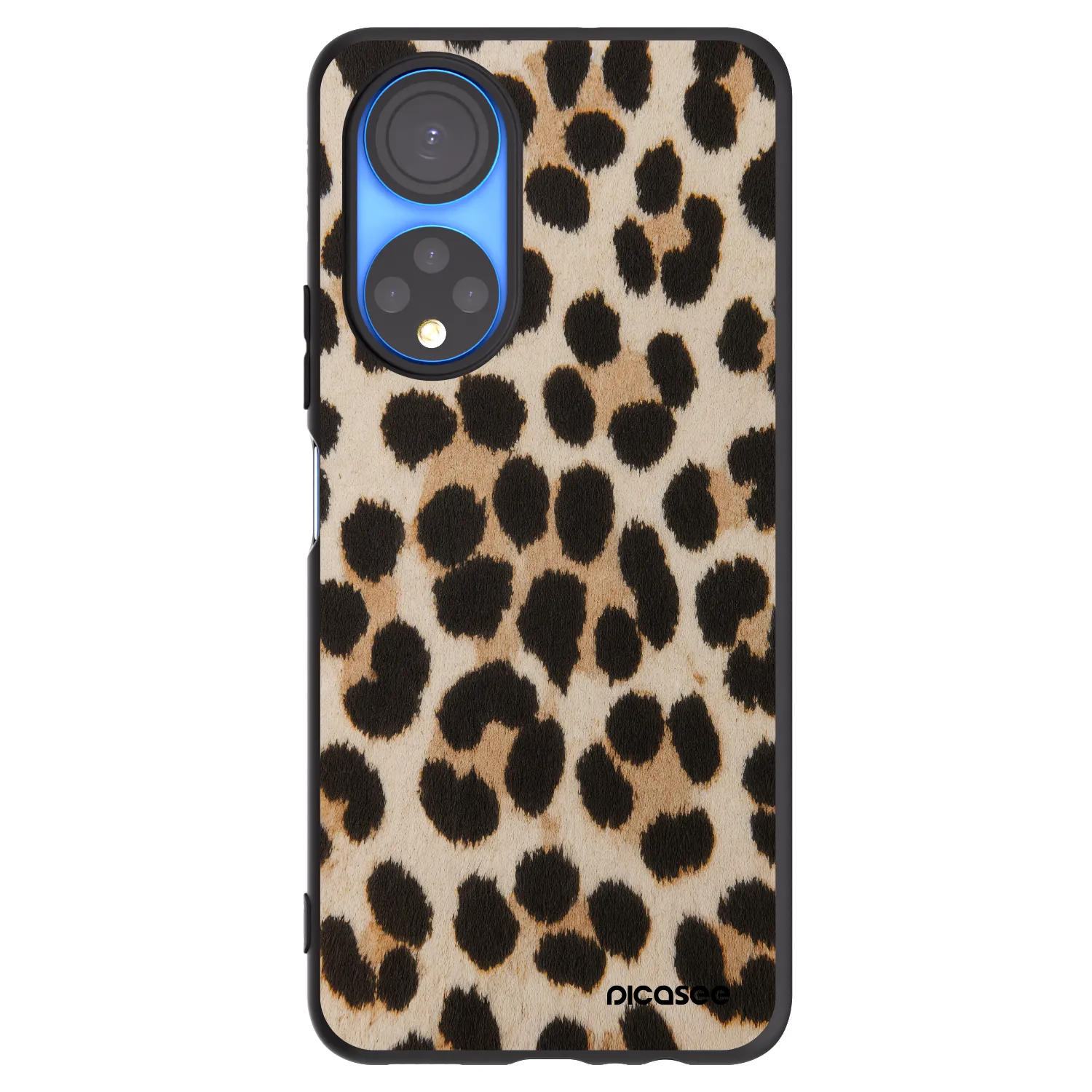 Picasee silikonski črni ovitek za Honor X7 - Brown Tiger