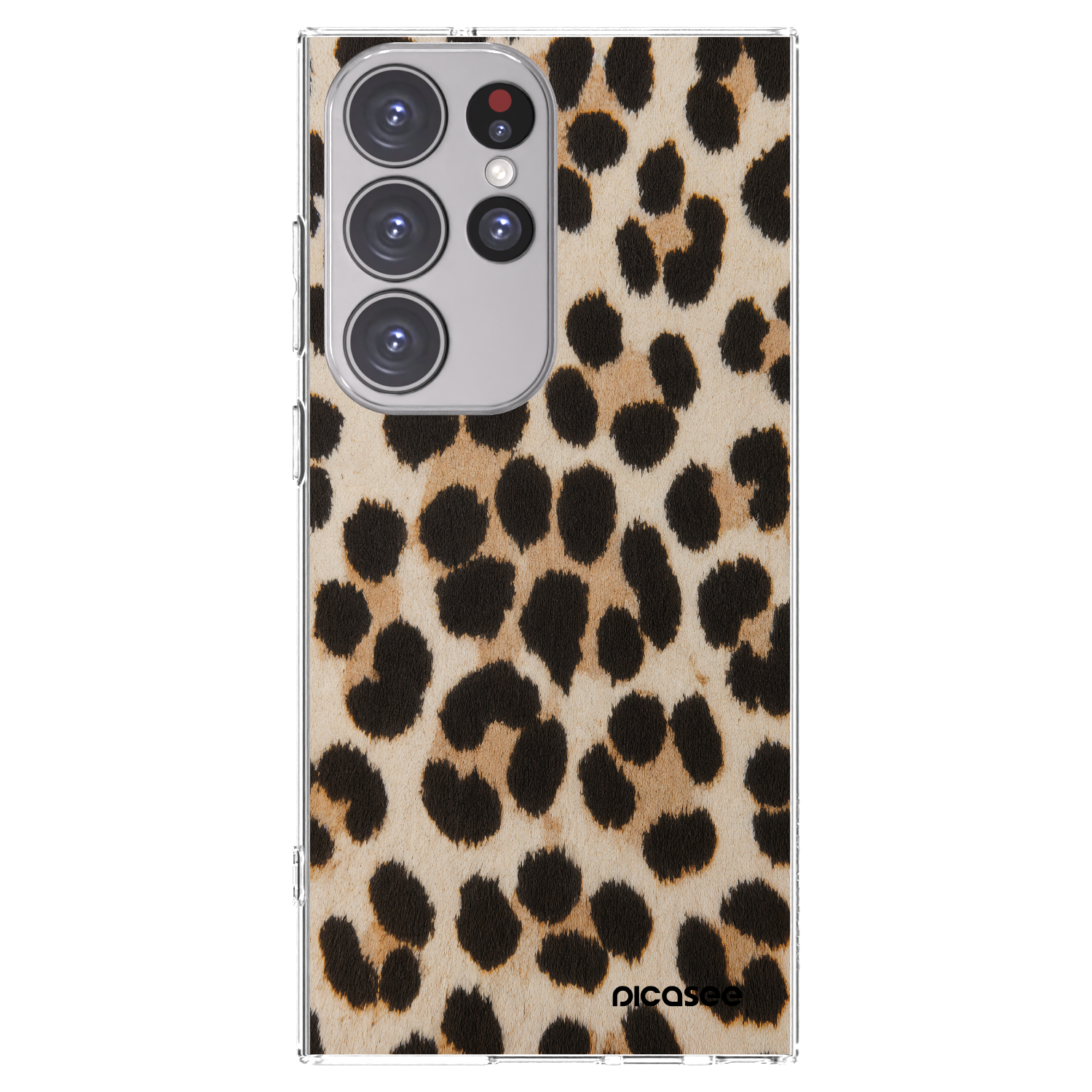Picasee silikonski prozorni ovitek za Samsung Galaxy S23 Ultra 5G - Brown Tiger