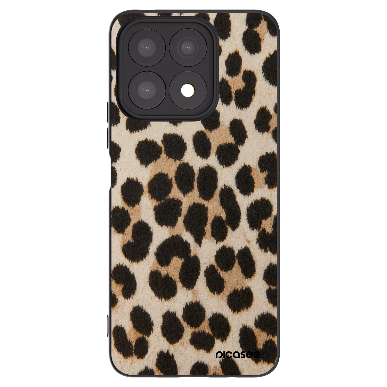 Picasee silikonski črni ovitek za Honor X8a - Brown Tiger