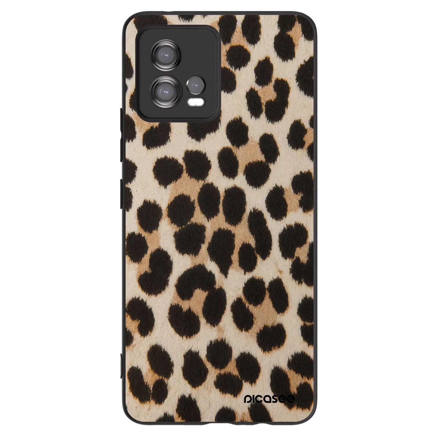 Picasee silikonski črni ovitek za Motorola Moto G72 - Brown Tiger