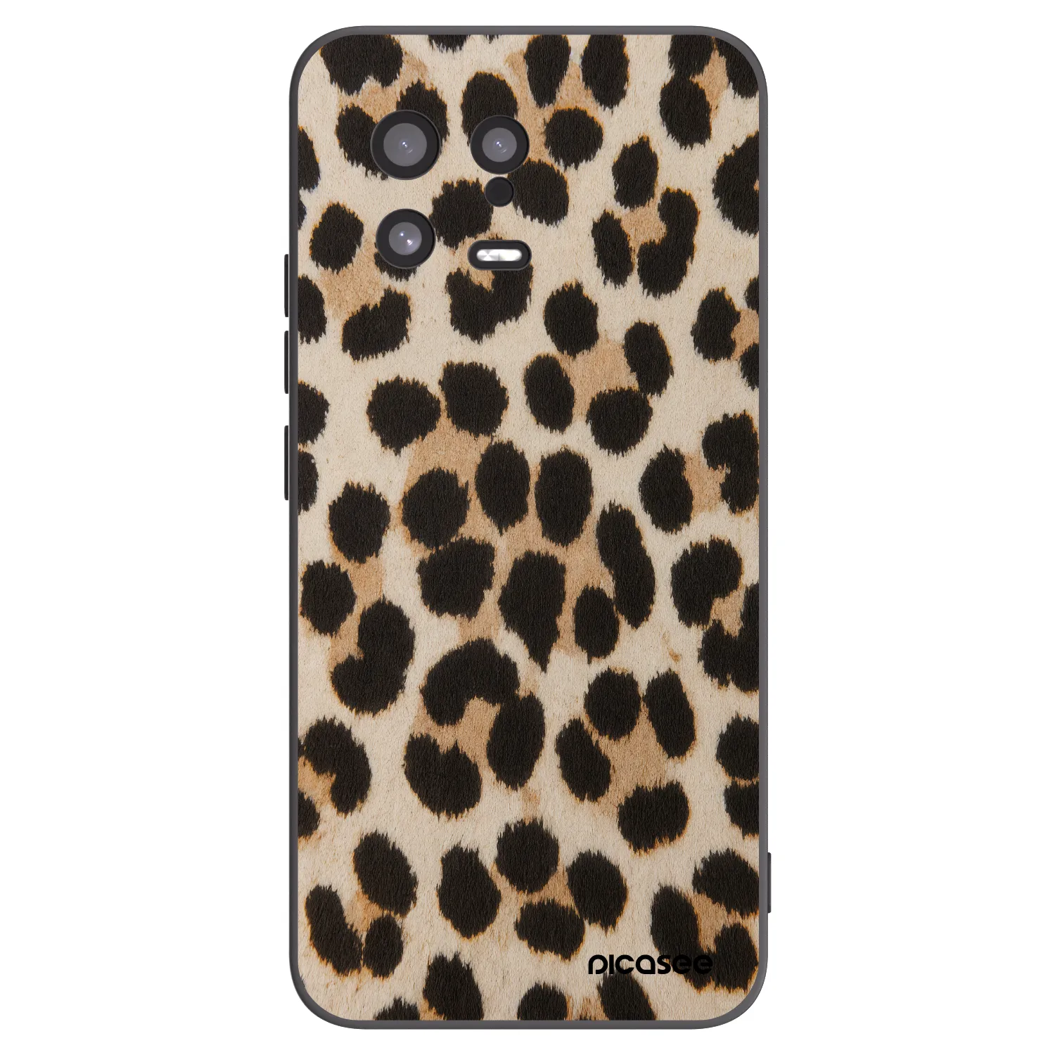 Picasee silikonski črni ovitek za Xiaomi 13 - Brown Tiger