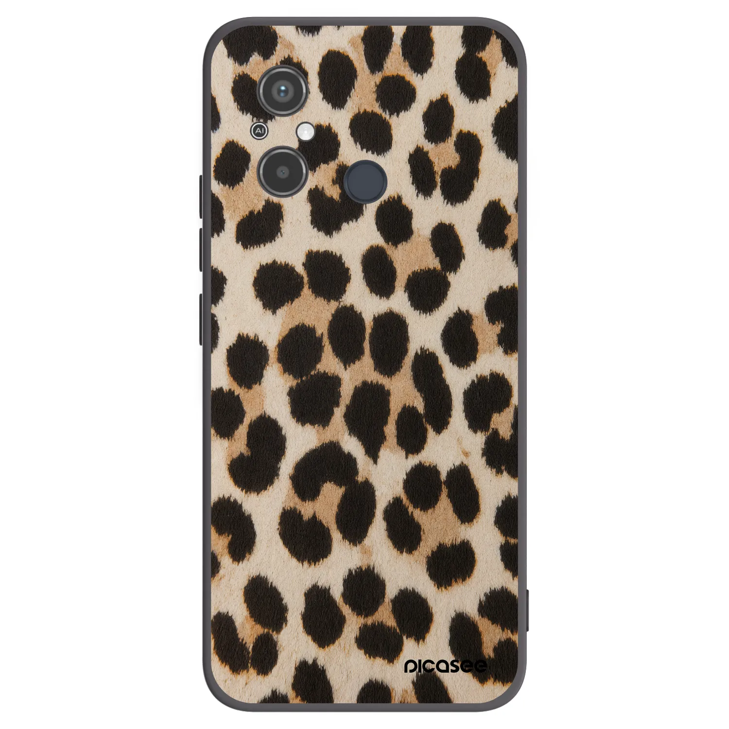 Picasee silikonski črni ovitek za Xiaomi Redmi 12C - Brown Tiger