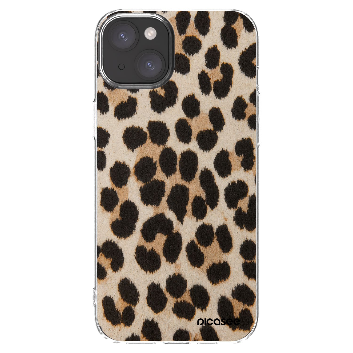 Picasee silikonski prozorni ovitek za Apple iPhone 15 Plus - Brown Tiger