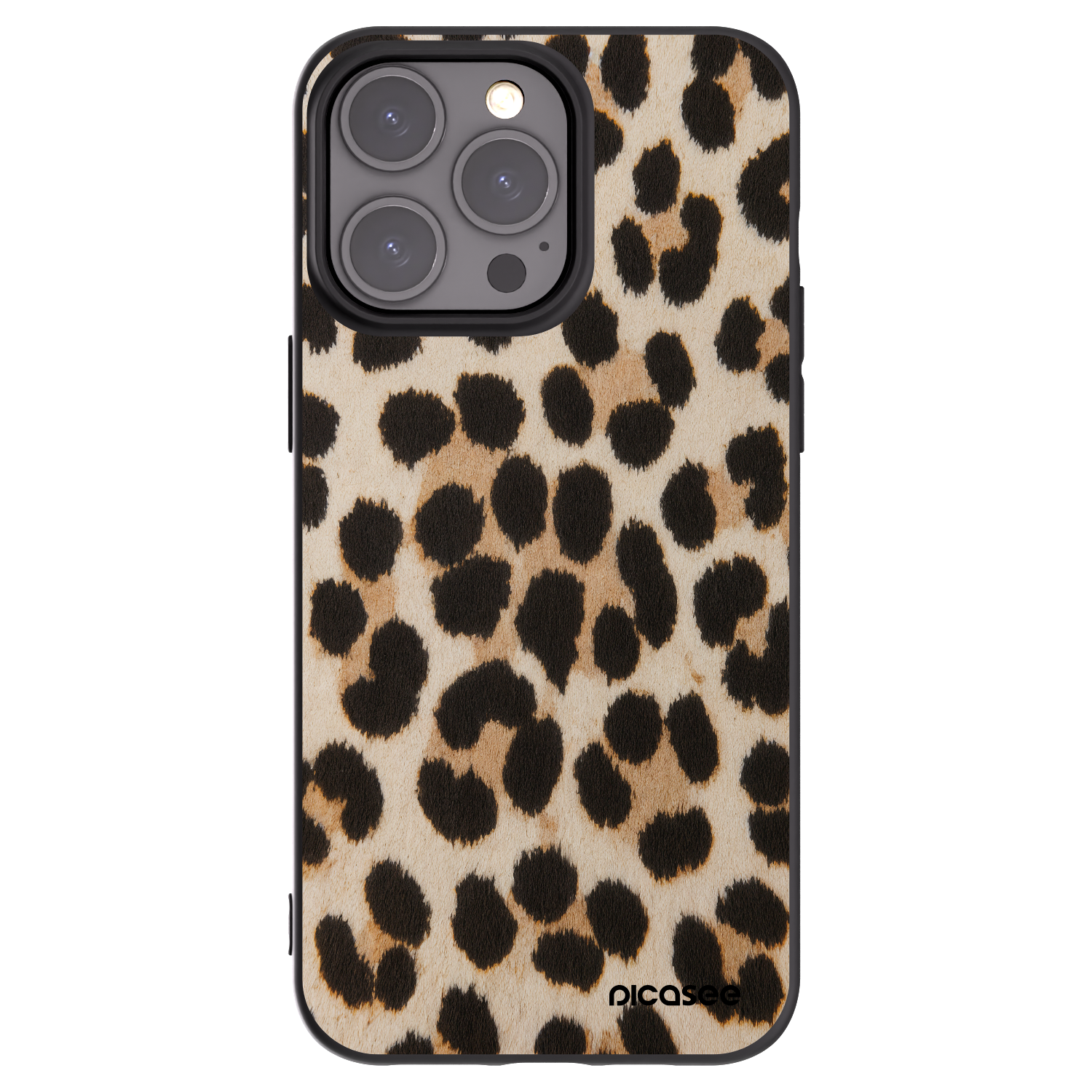 Picasee silikonski črni ovitek za Apple iPhone 15 Pro Max - Brown Tiger