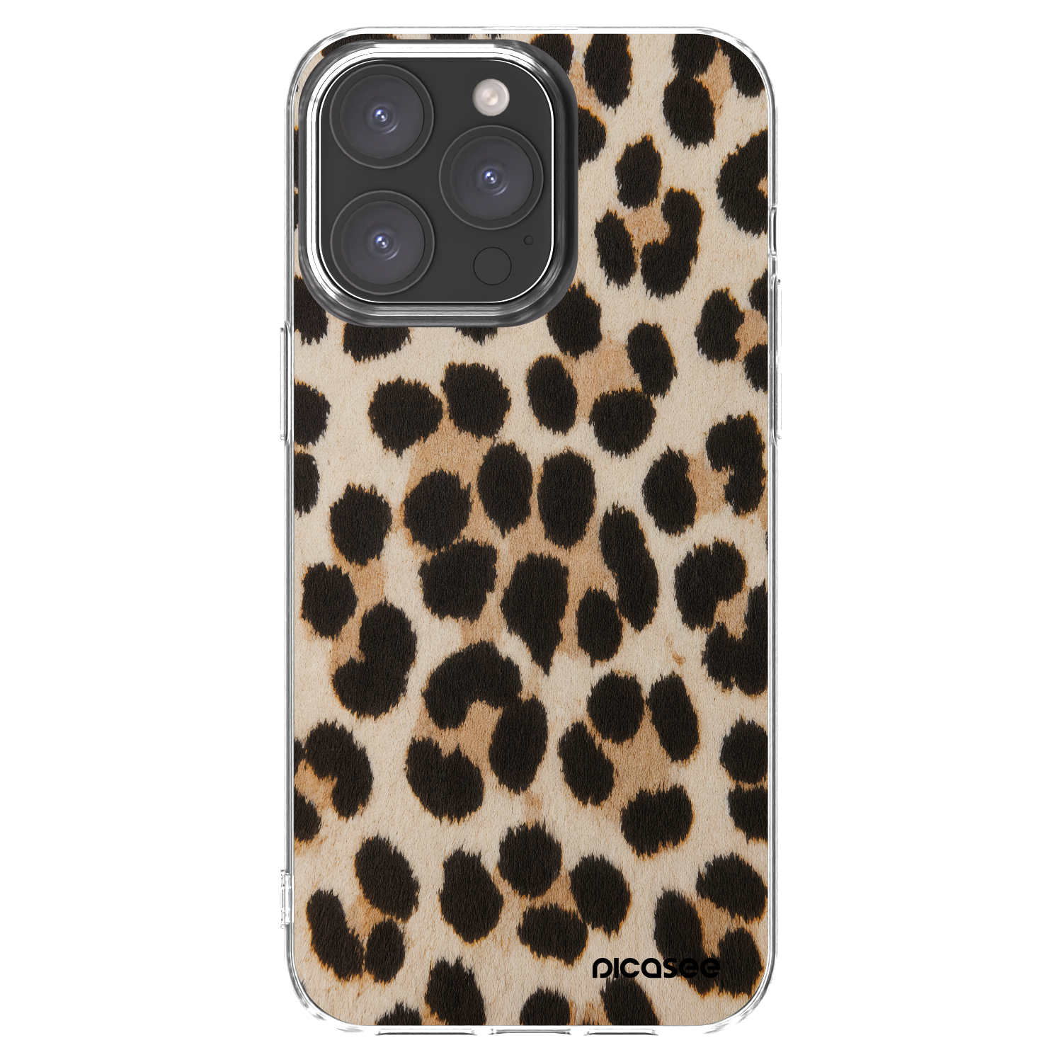 Picasee silikonski prozorni ovitek za Apple iPhone 15 Pro Max - Brown Tiger