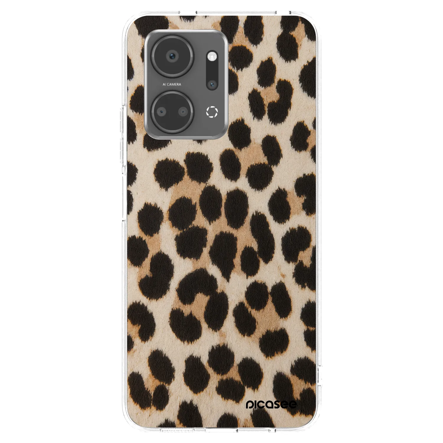 Picasee silikonski prozorni ovitek za Honor X7a - Brown Tiger
