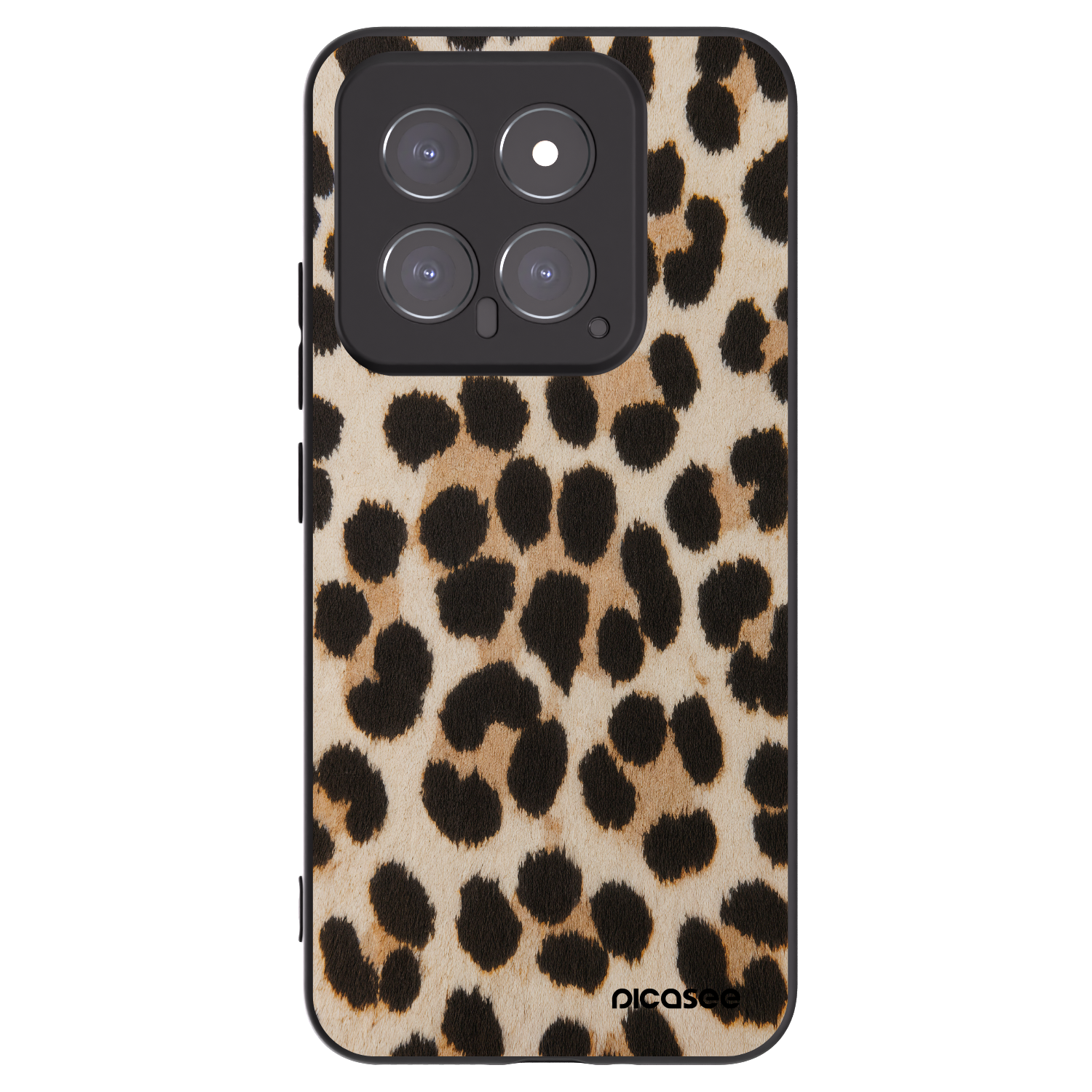 Picasee silikonski črni ovitek za Xiaomi 14 - Brown Tiger