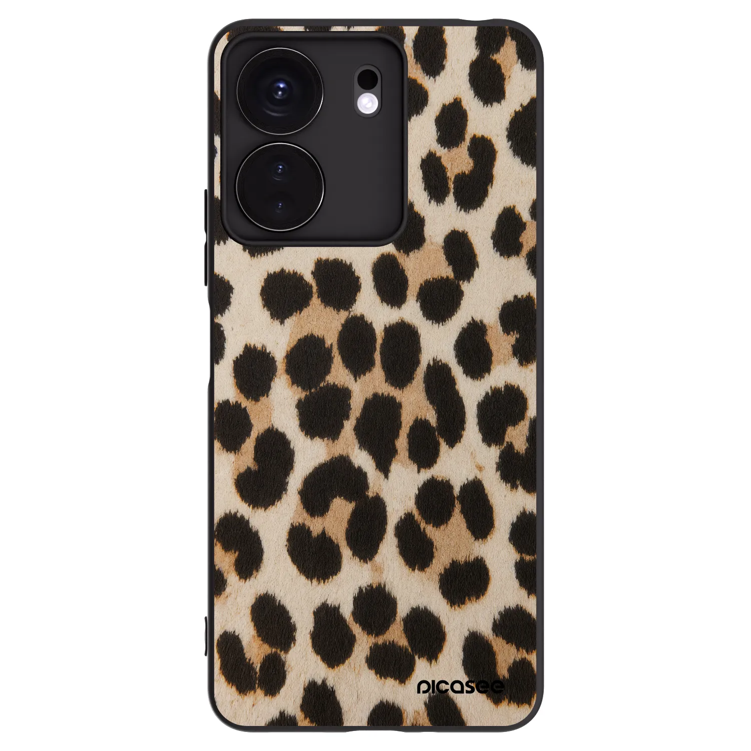 Picasee silikonski črni ovitek za Xiaomi Redmi 13C 4G - Brown Tiger