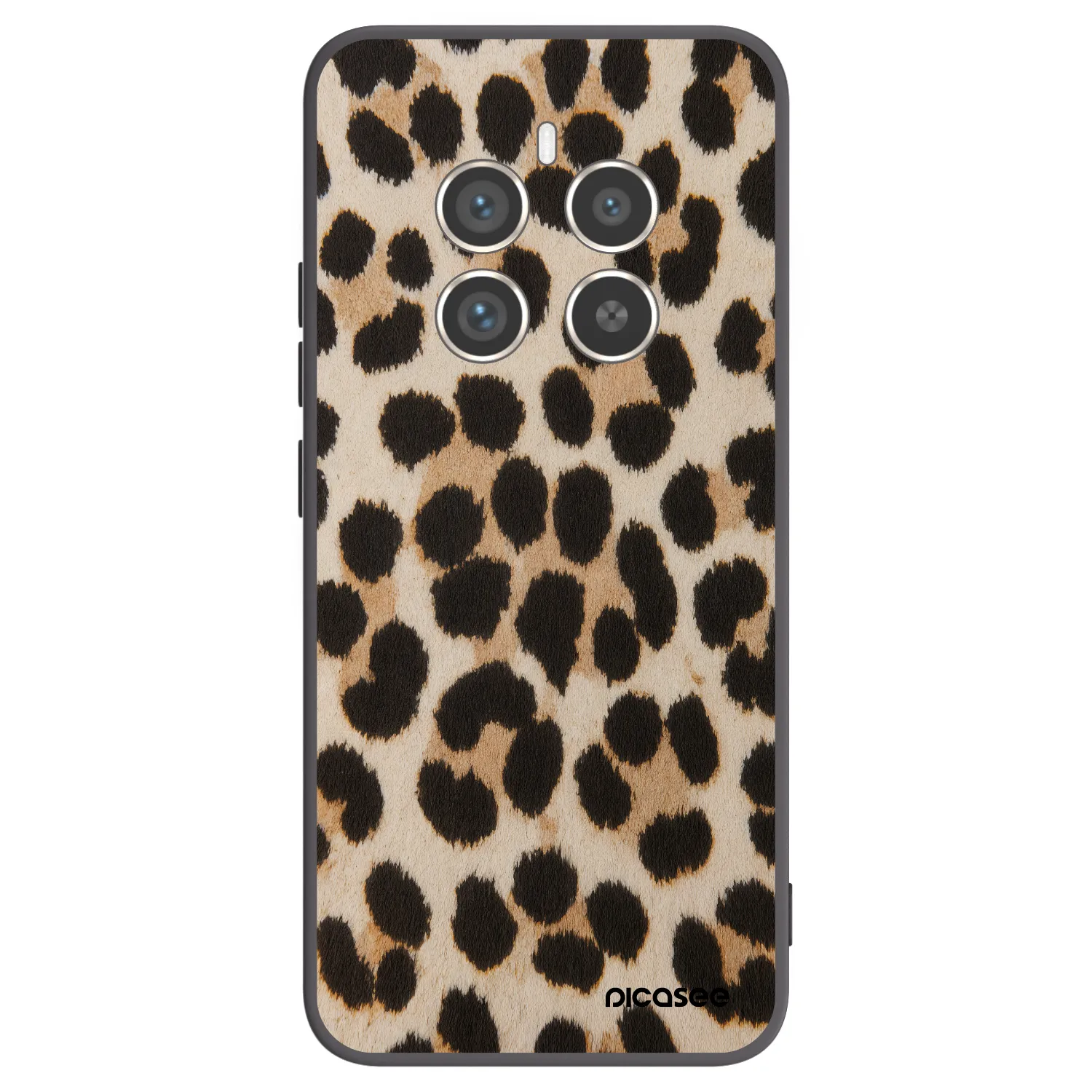 Picasee silikonski črni ovitek za Realme 12 Pro 5G - Brown Tiger