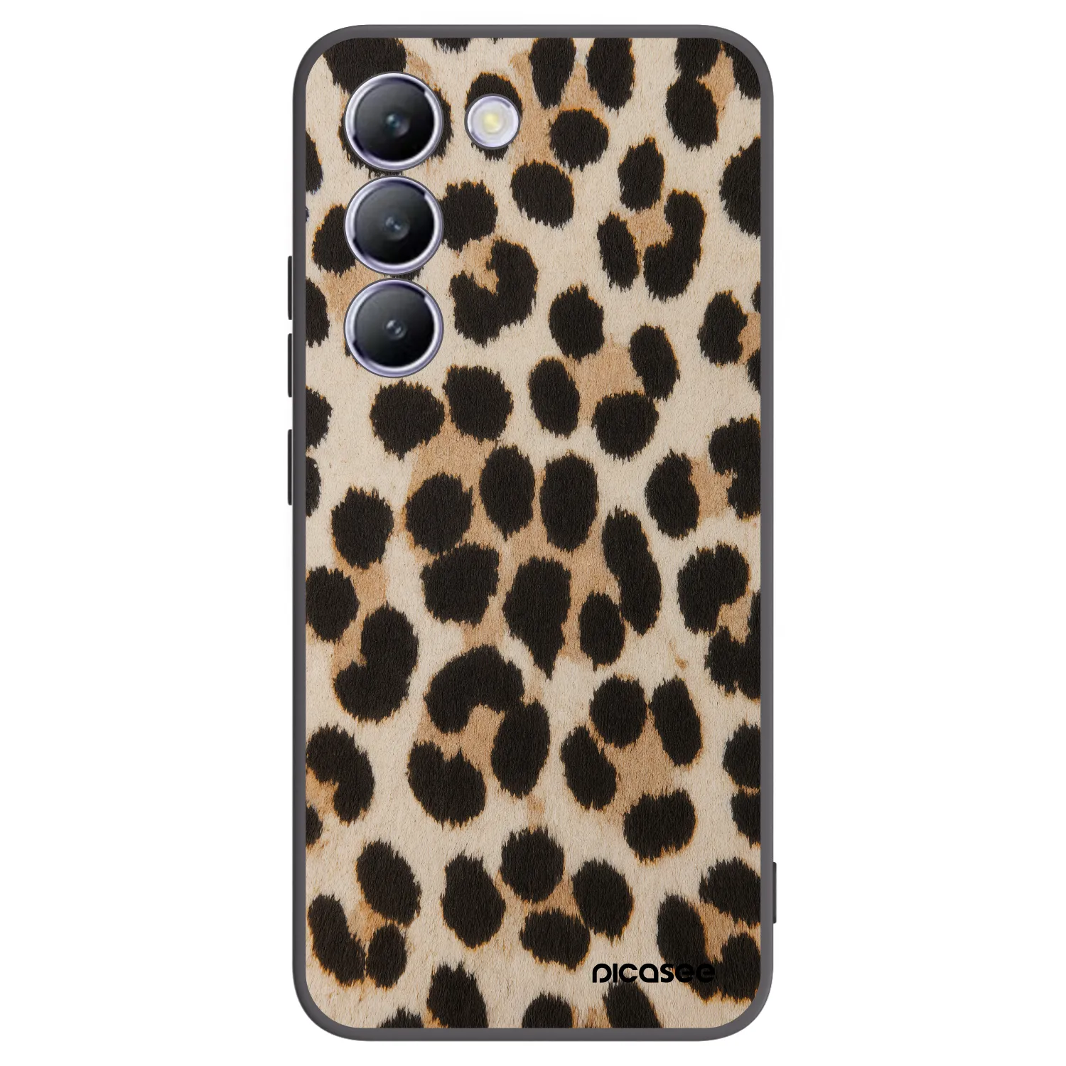 Picasee silikonski črni ovitek za Vivo V40 SE 5G - Brown Tiger