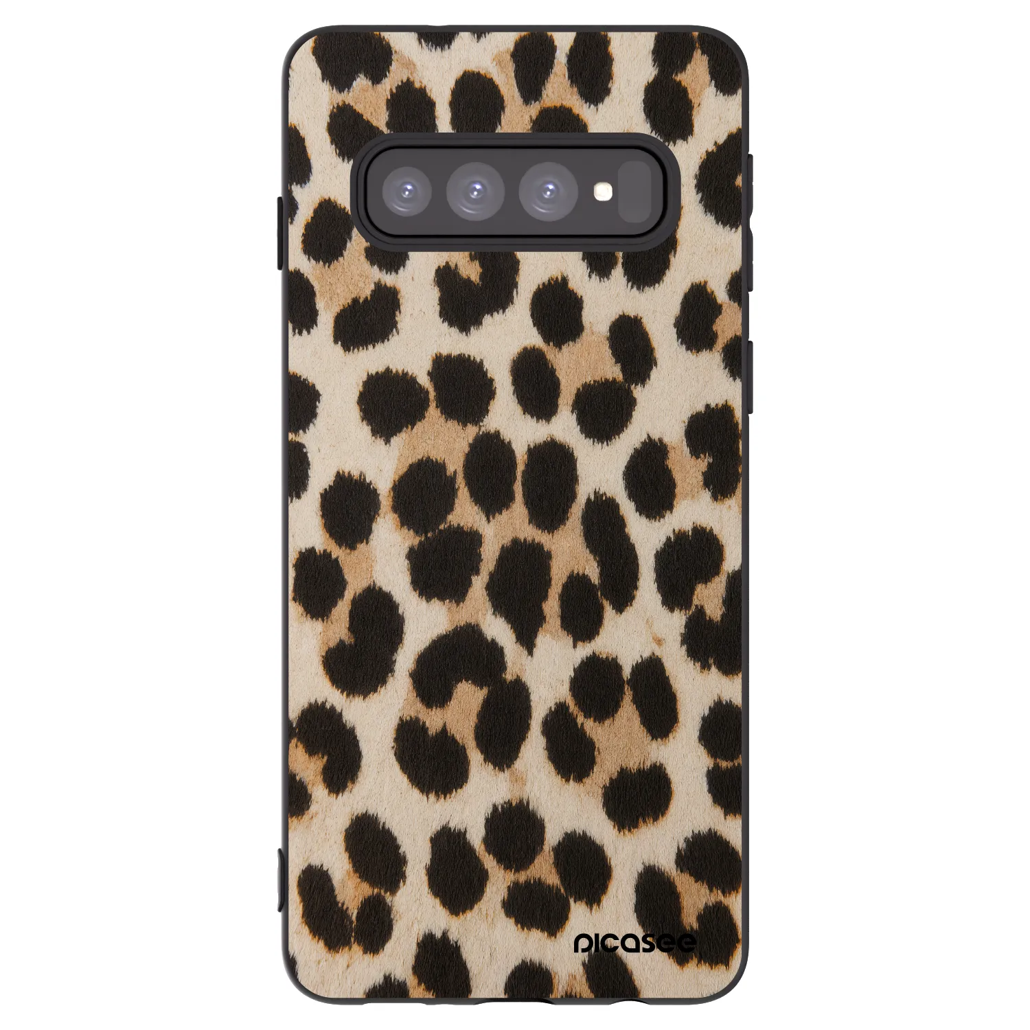Picasee silikonski črni ovitek za Samsung Galaxy S10 G973 - Brown Tiger