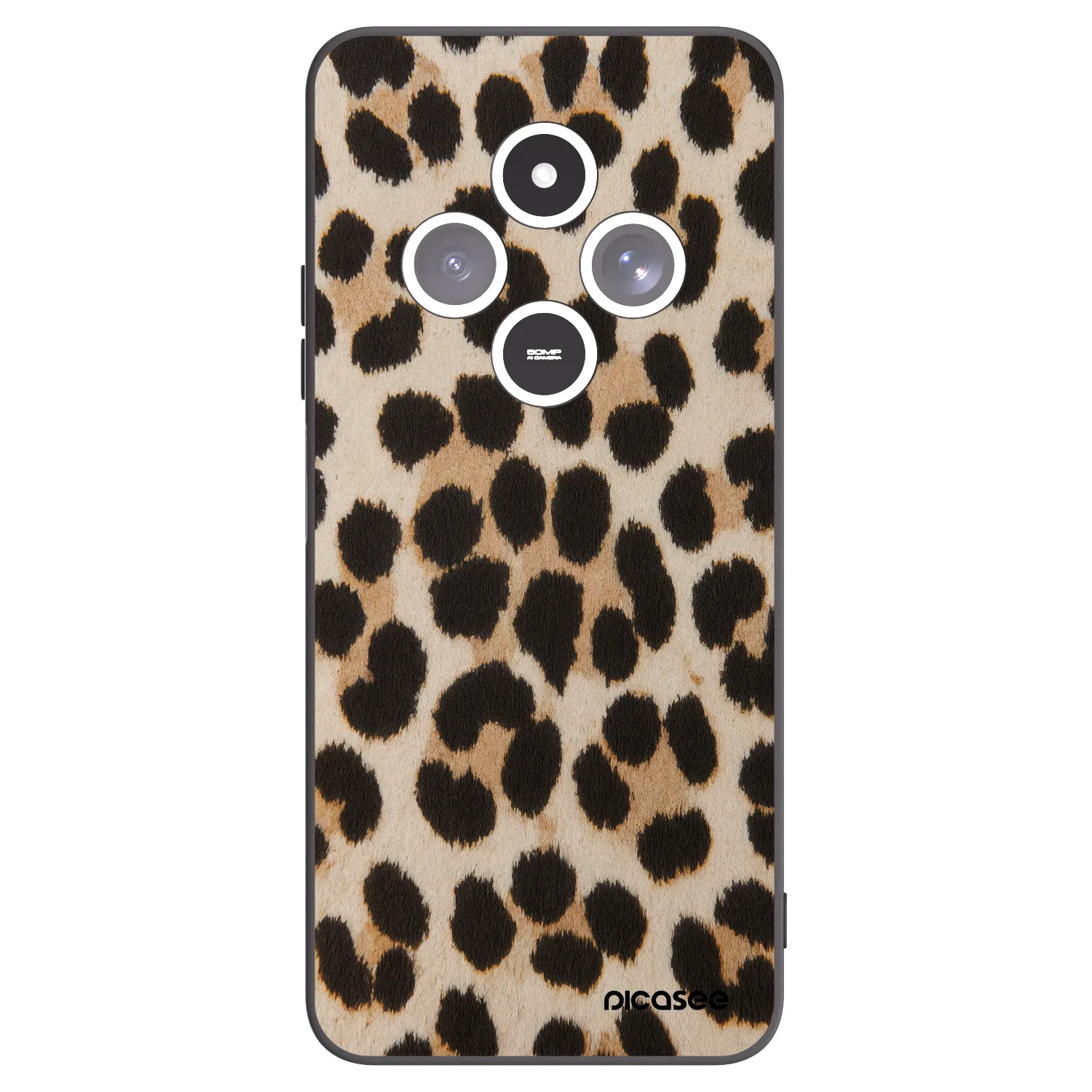 Picasee silikonski črni ovitek za Xiaomi Redmi 14C - Brown Tiger