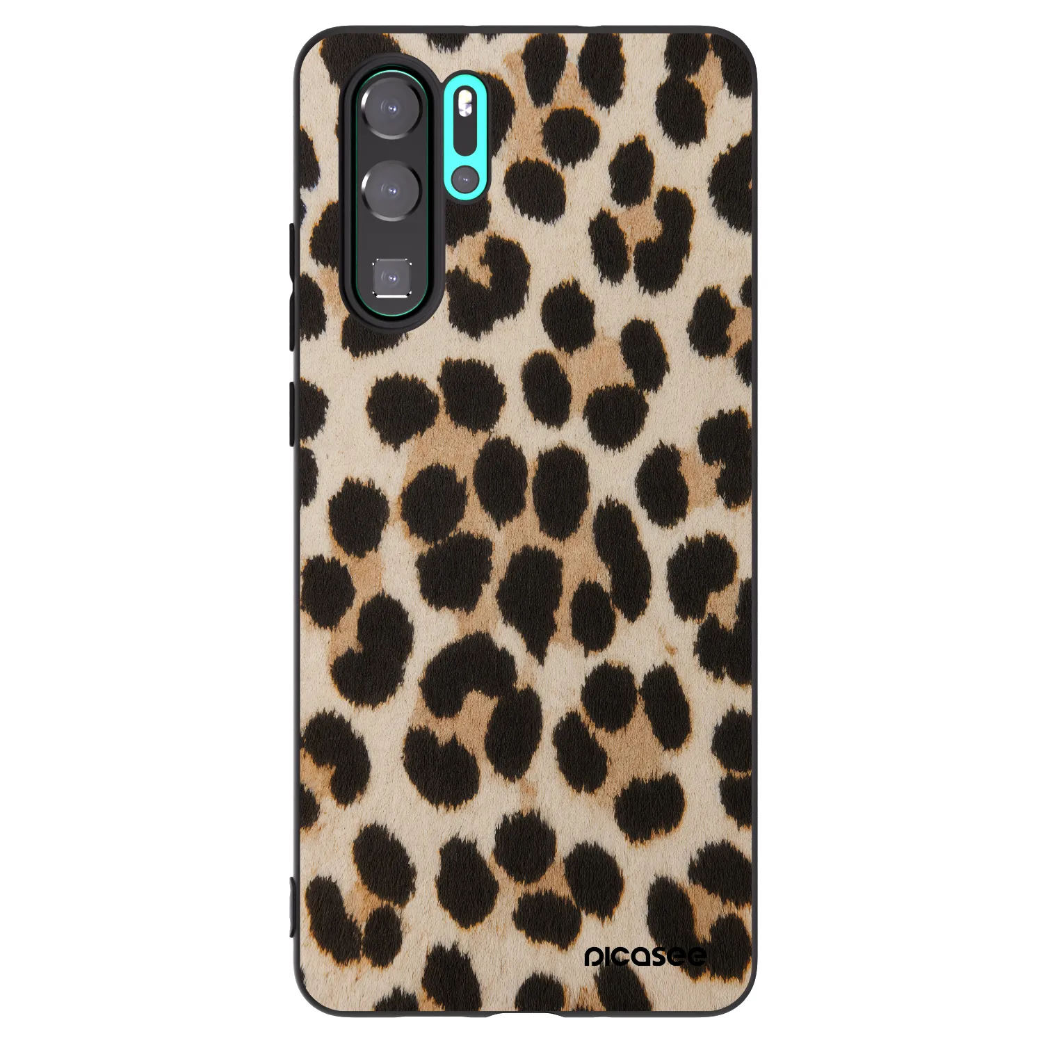 Picasee silikonski črni ovitek za Huawei P30 Pro - Brown Tiger