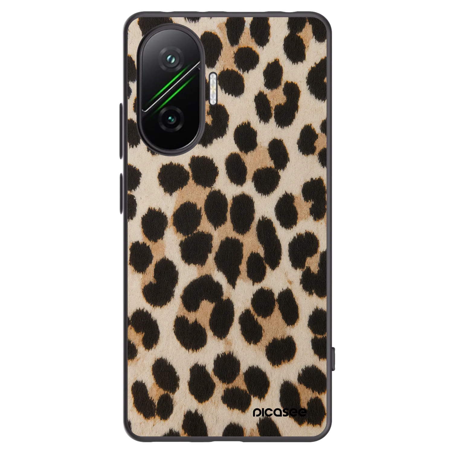 Picasee silikonski črni ovitek za Xiaomi Poco F7 5G - Brown Tiger