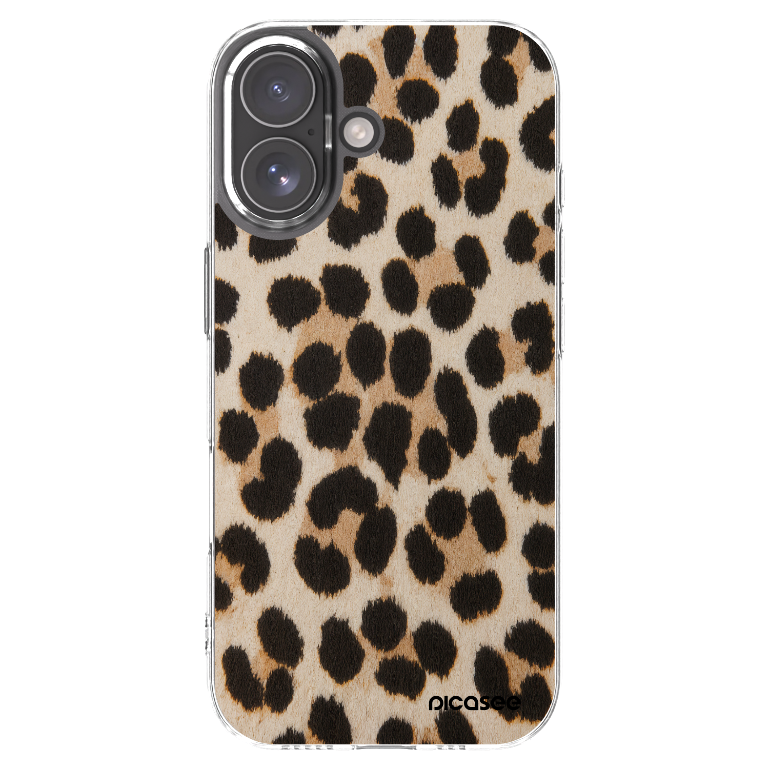 Picasee silikonski prozorni ovitek za Apple iPhone 17 - Brown Tiger