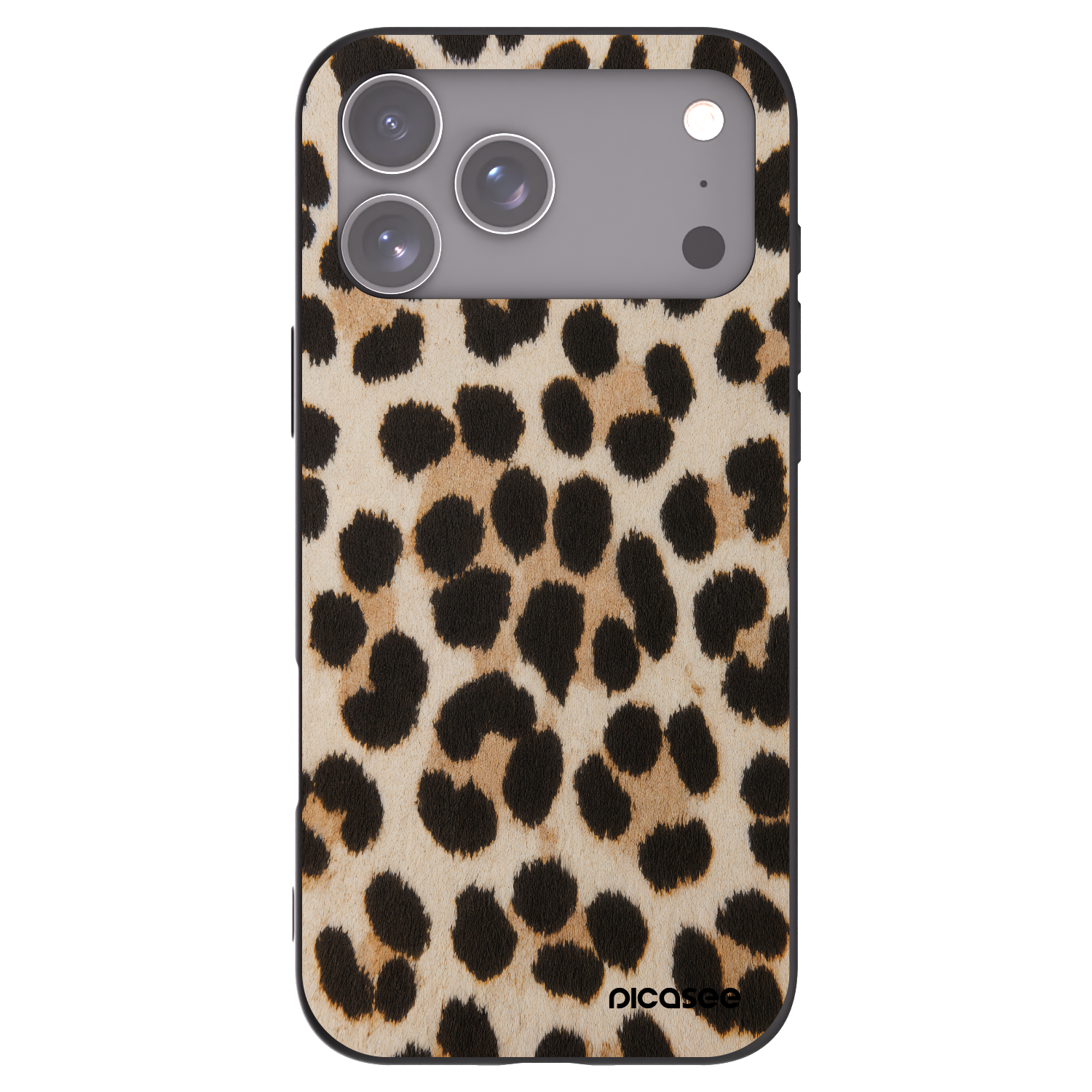 Picasee silikonski črni ovitek za Apple iPhone 17 Pro Max - Brown Tiger