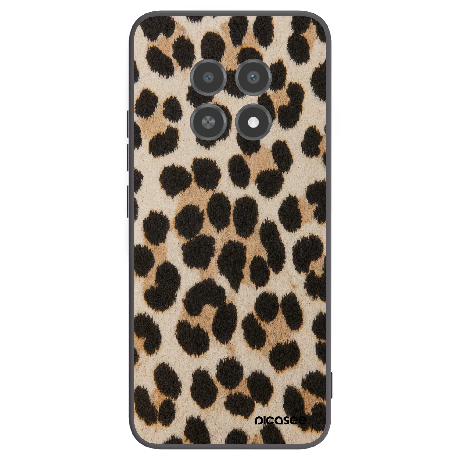 Picasee silikonski črni ovitek za Realme 12X - Brown Tiger