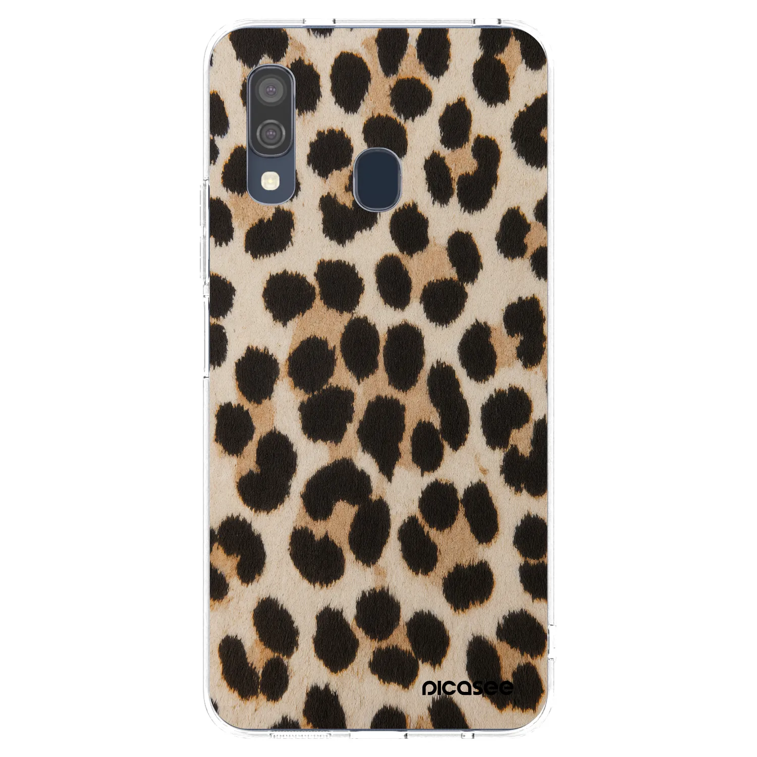 Picasee silikonski prozorni ovitek za Samsung Galaxy A40 A405F - Brown Tiger