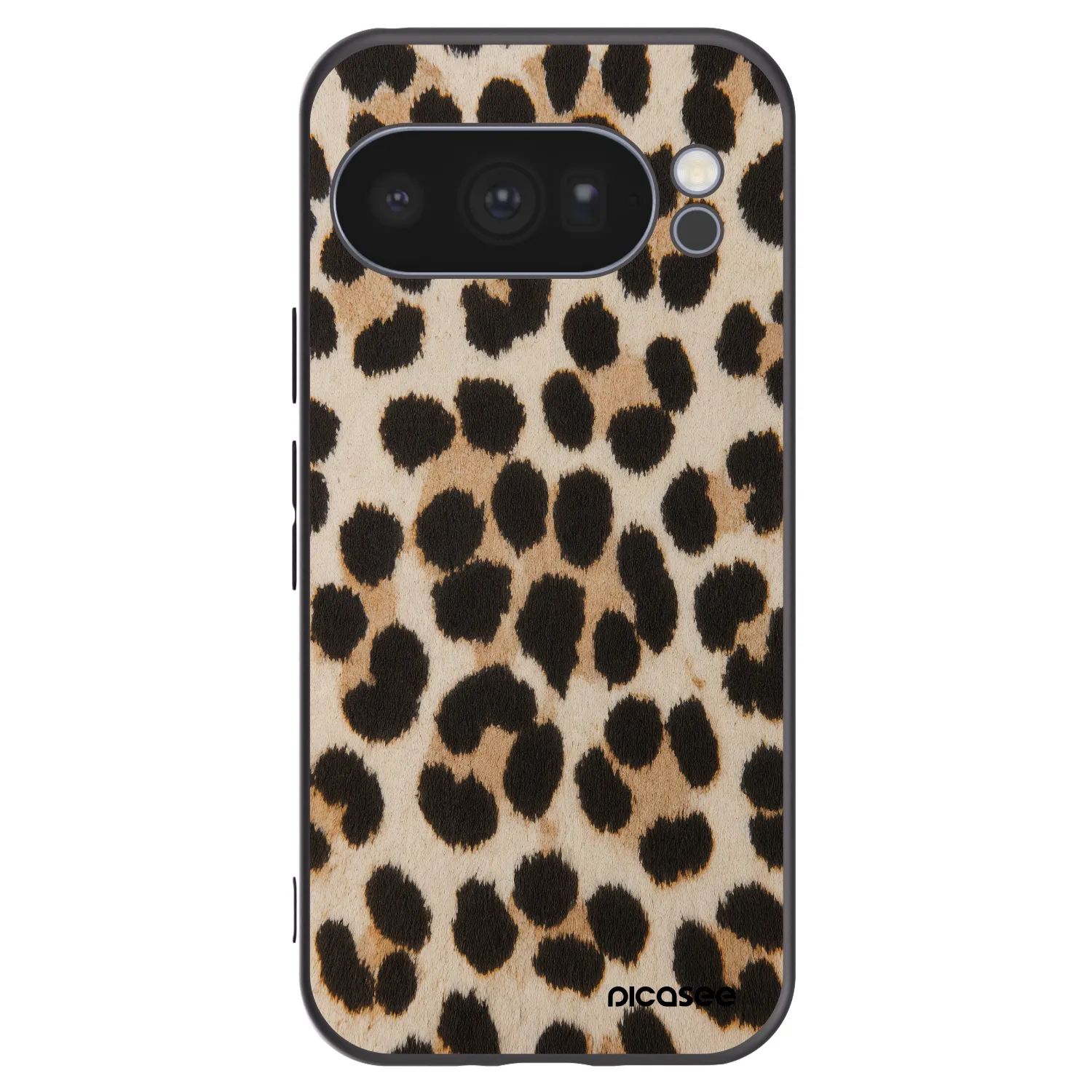Picasee silikonski črni ovitek za Google Pixel 10 Pro - Brown Tiger
