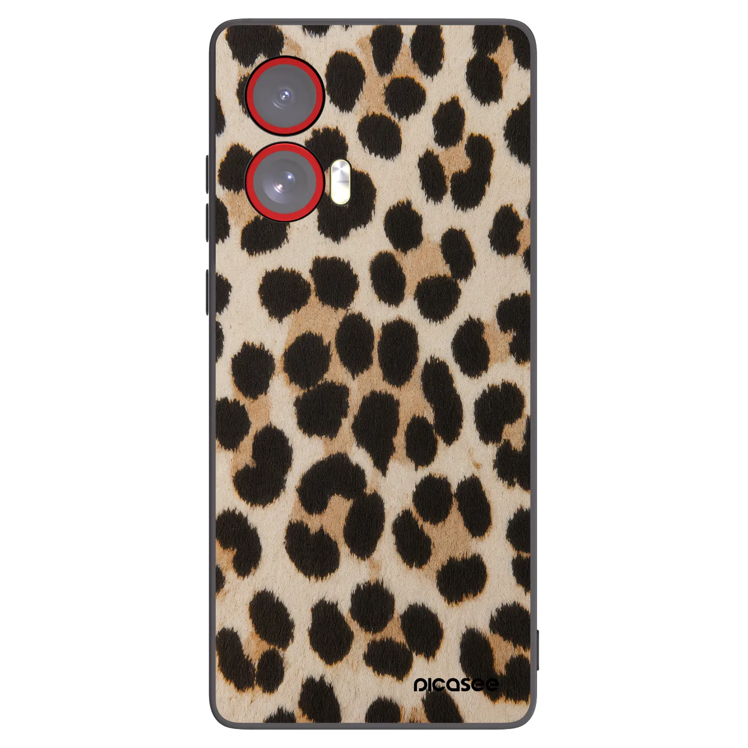 Picasee silikonski črni ovitek za Motorola Edge 50 Fusion - Brown Tiger