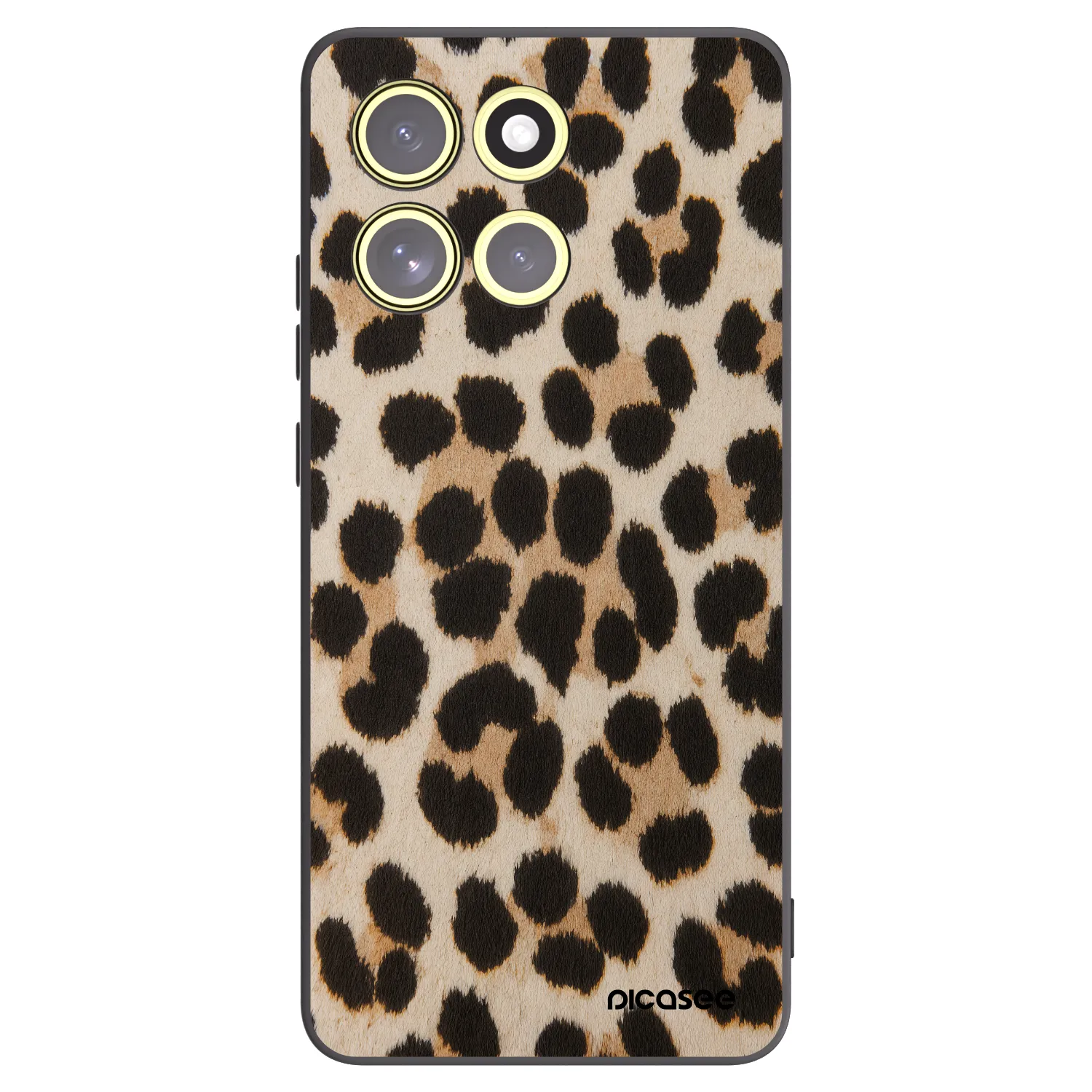 Picasee silikonski črni ovitek za Motorola Moto G86 Power 5G - Brown Tiger