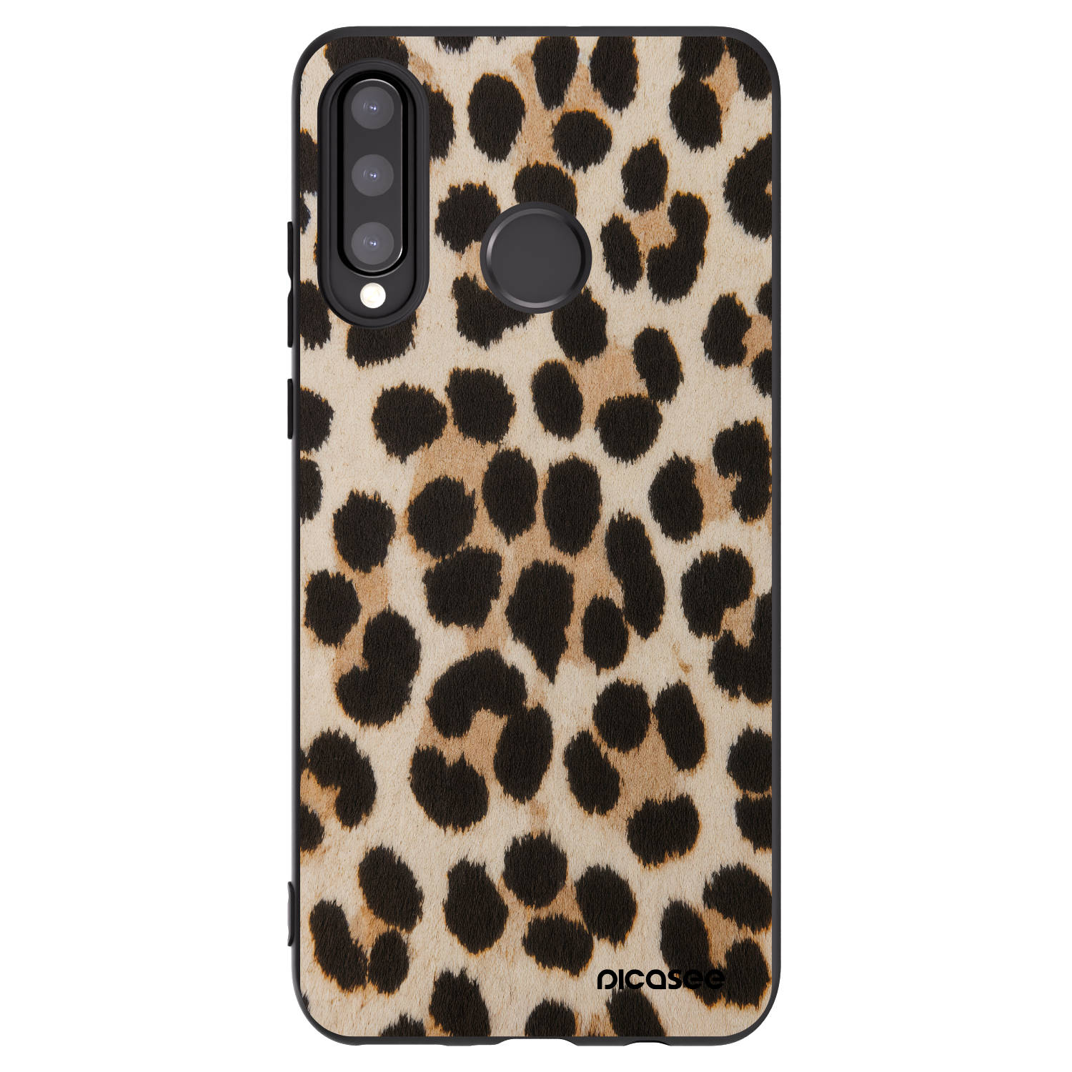 Picasee silikonski črni ovitek za Huawei P30 Lite - Brown Tiger