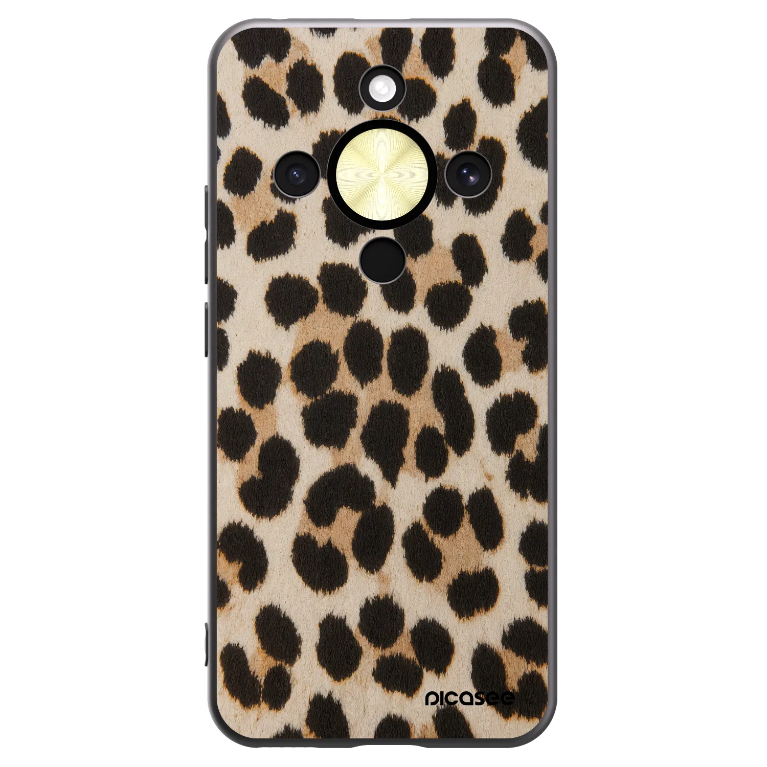 Picasee silikonski črni ovitek za Honor Magic8 Lite 5G - Brown Tiger