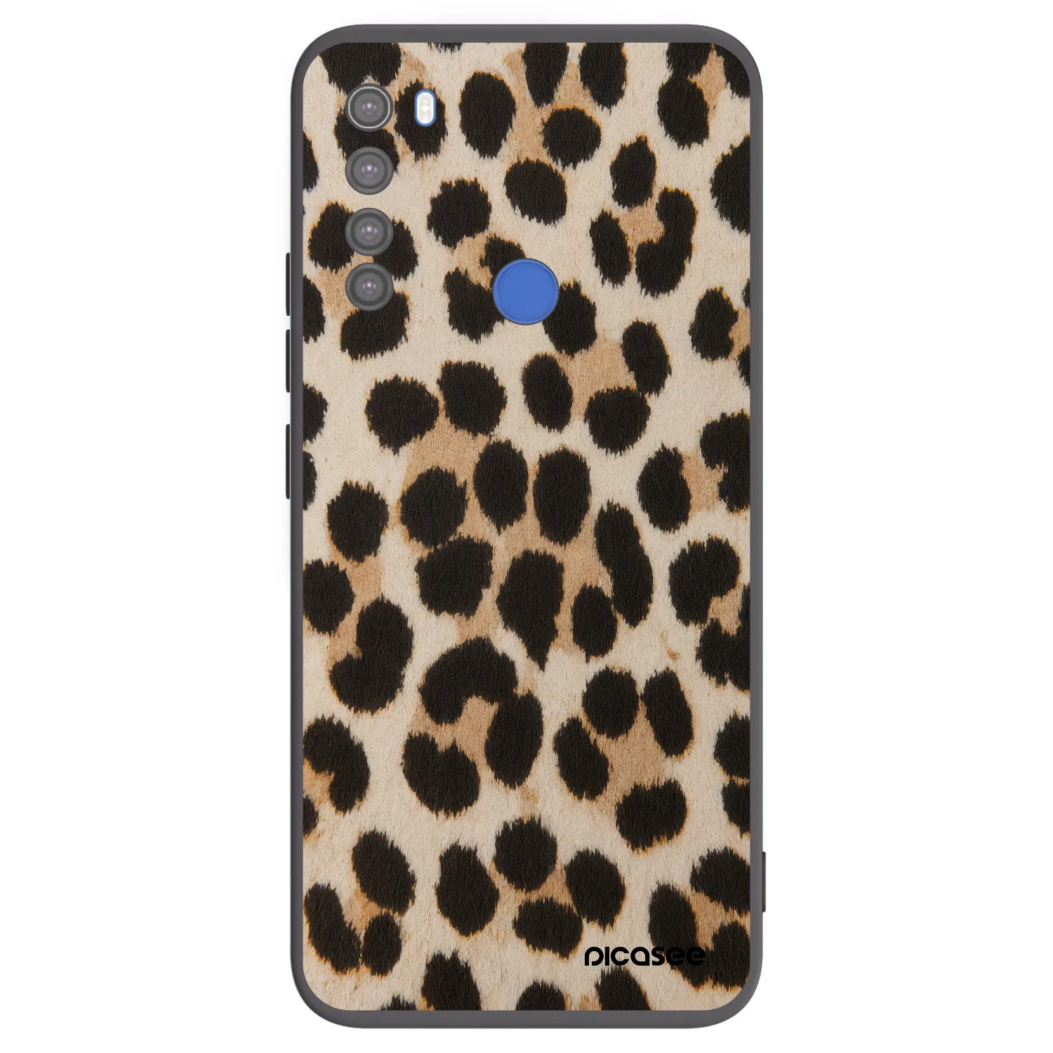 Picasee silikonski črni ovitek za Xiaomi Redmi Note 8T - Brown Tiger