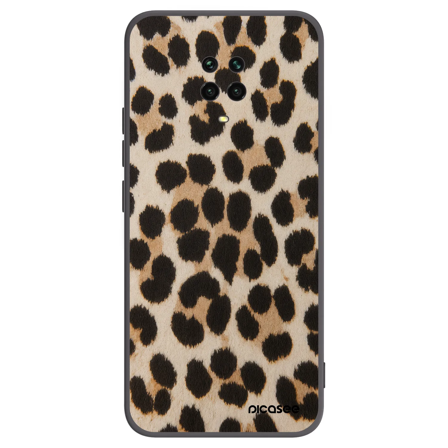 Picasee silikonski črni ovitek za Xiaomi Redmi Note 9 Pro - Brown Tiger