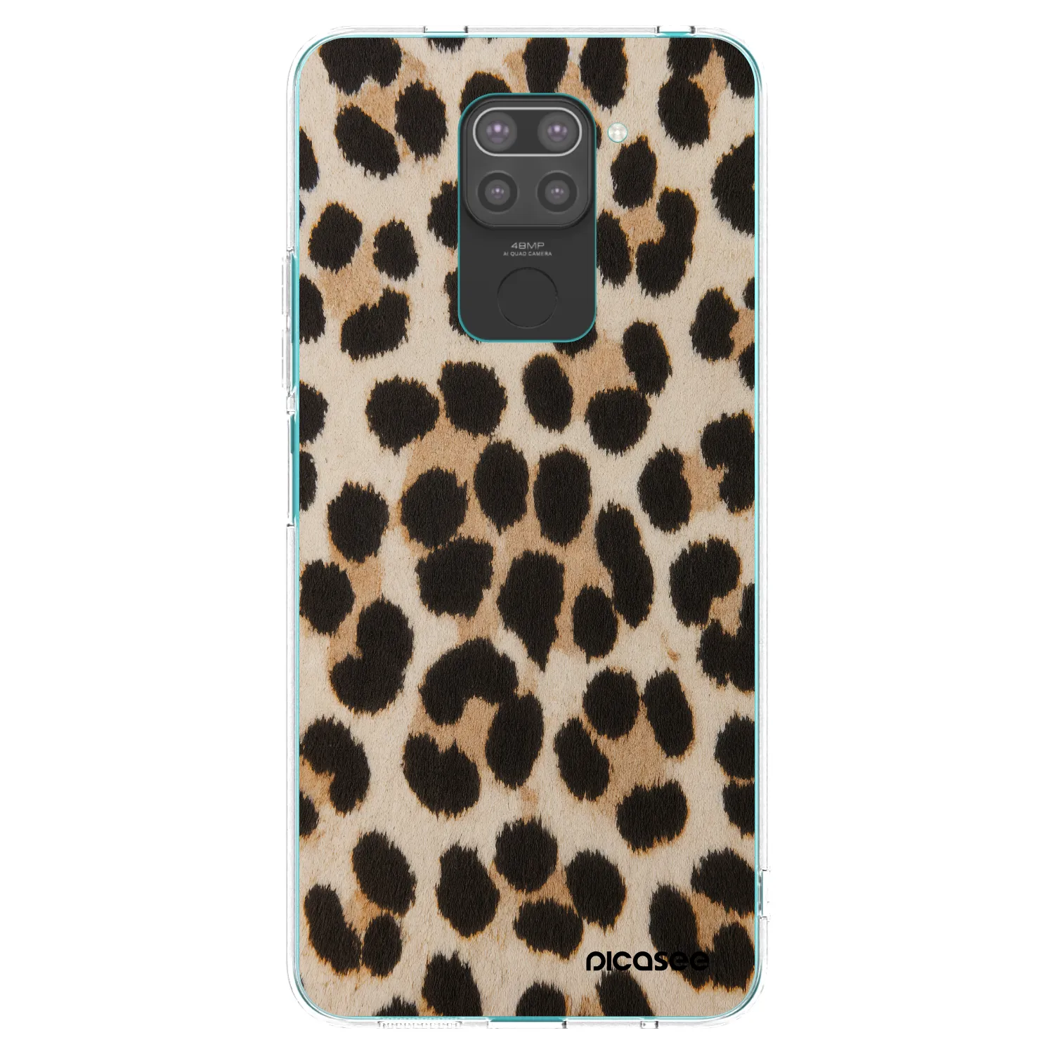 Picasee silikonski črni ovitek za Xiaomi Redmi Note 9 - Brown Tiger