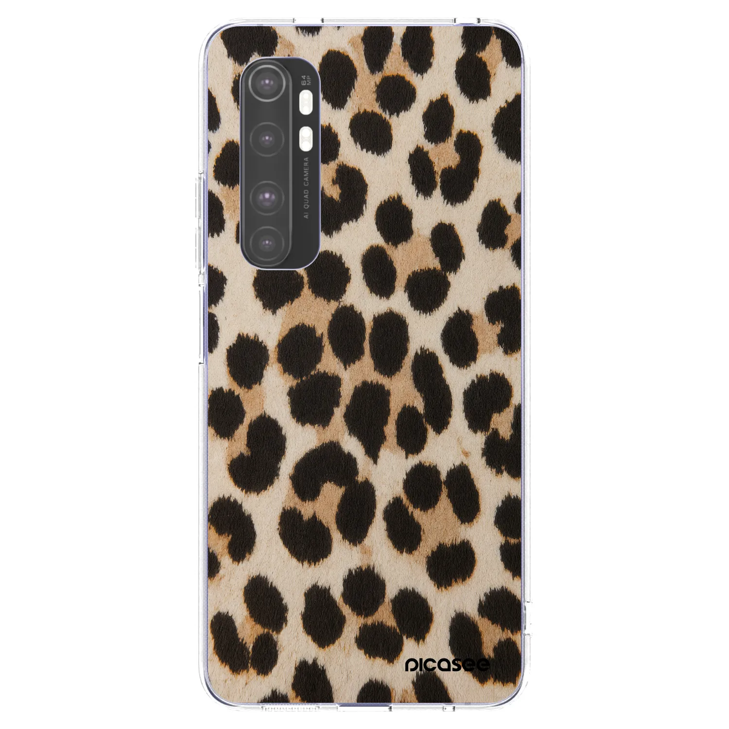 Picasee silikonski prozorni ovitek za Xiaomi Mi Note 10 Lite - Brown Tiger