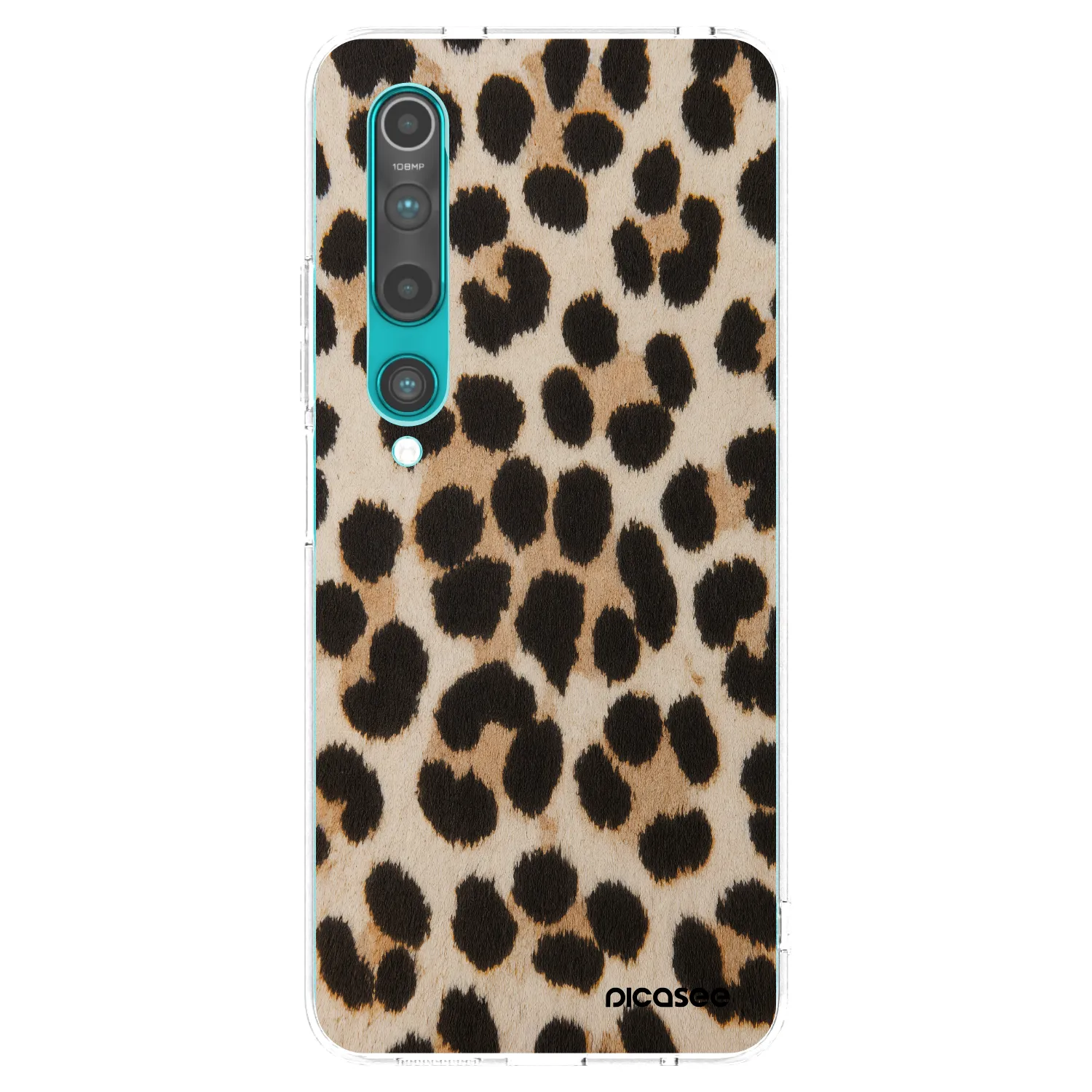 Picasee silikonski prozorni ovitek za Xiaomi Mi 10 - Brown Tiger