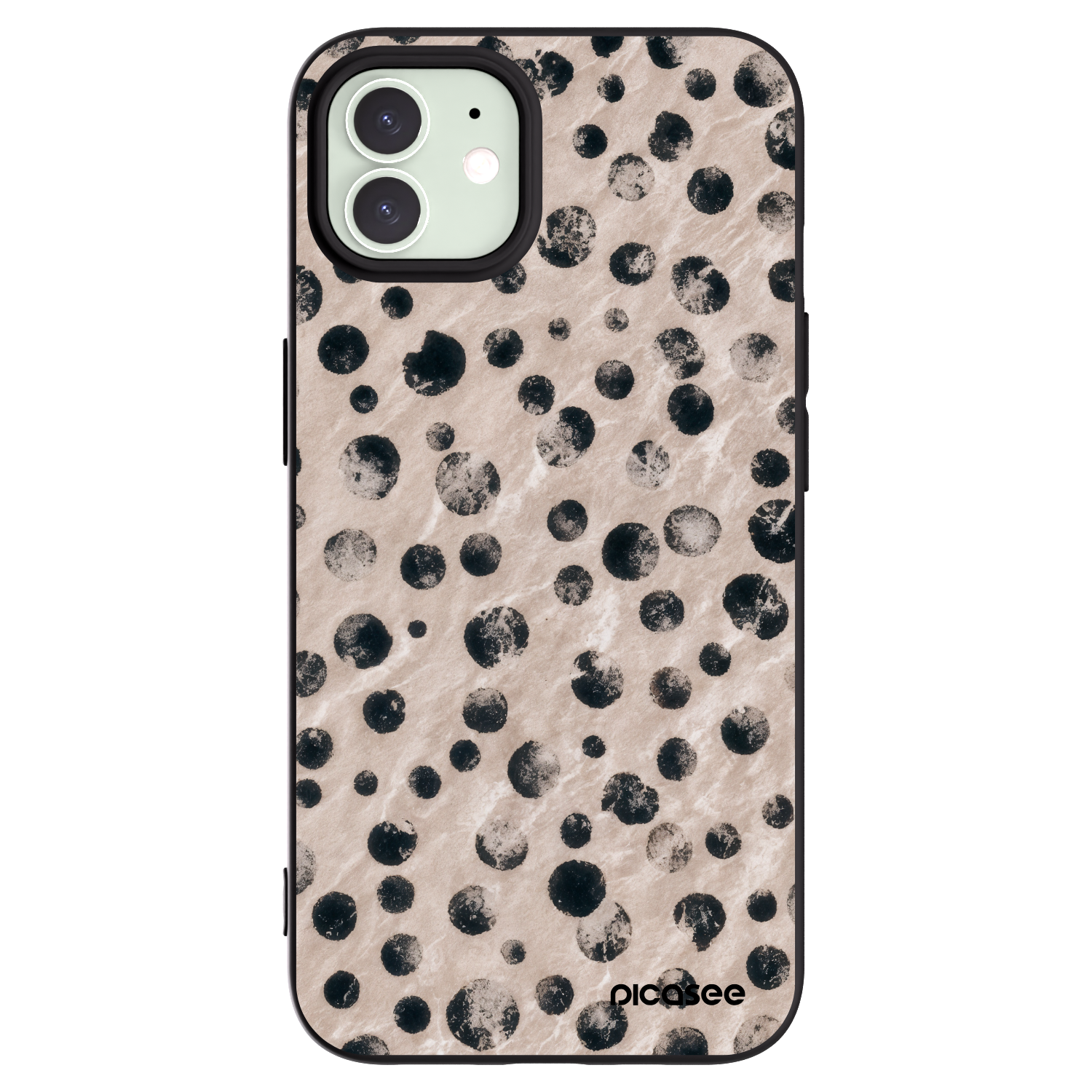 Picasee silikonski črni ovitek za Apple iPhone 12 - Inked