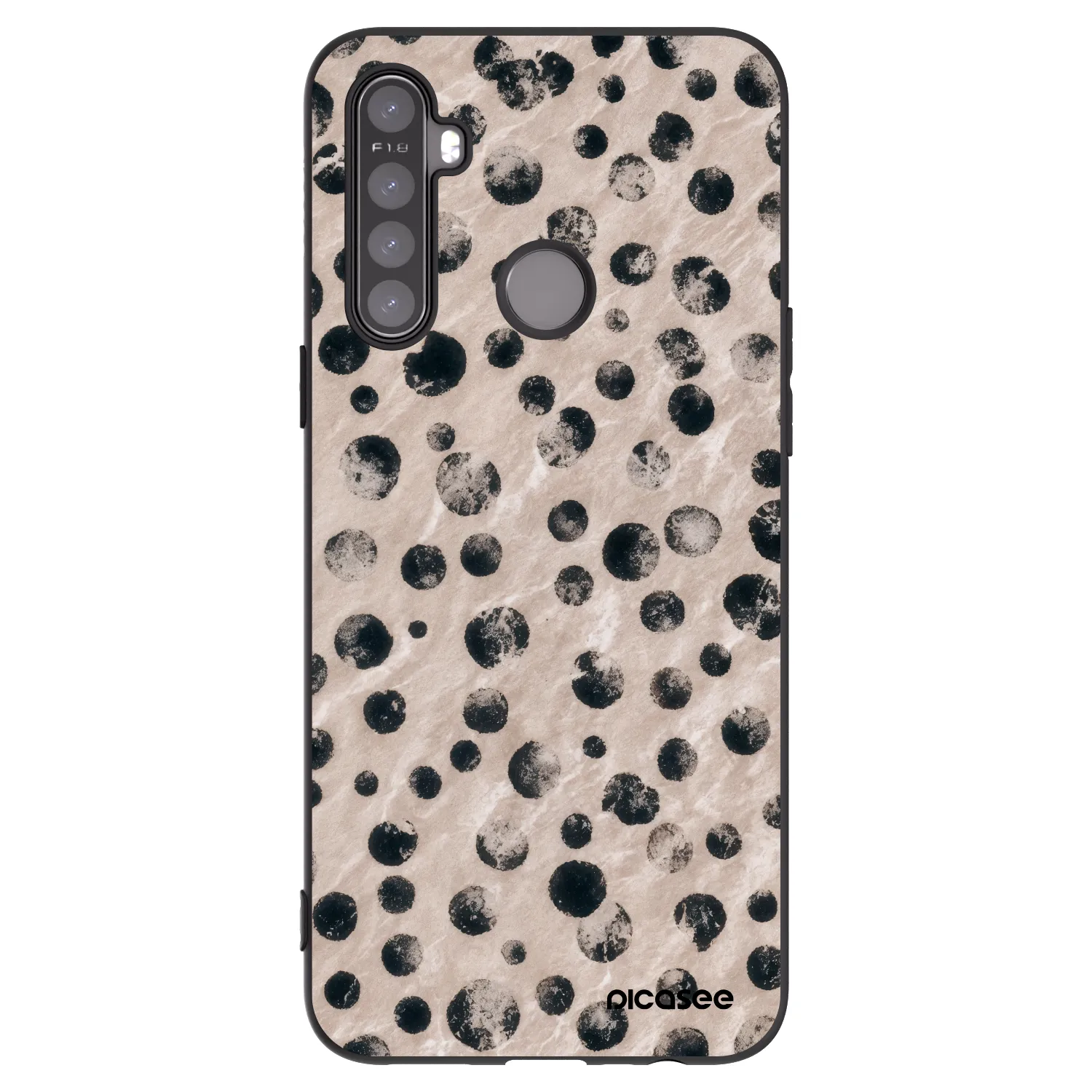 Picasee silikonski črni ovitek za Realme 5 - Inked
