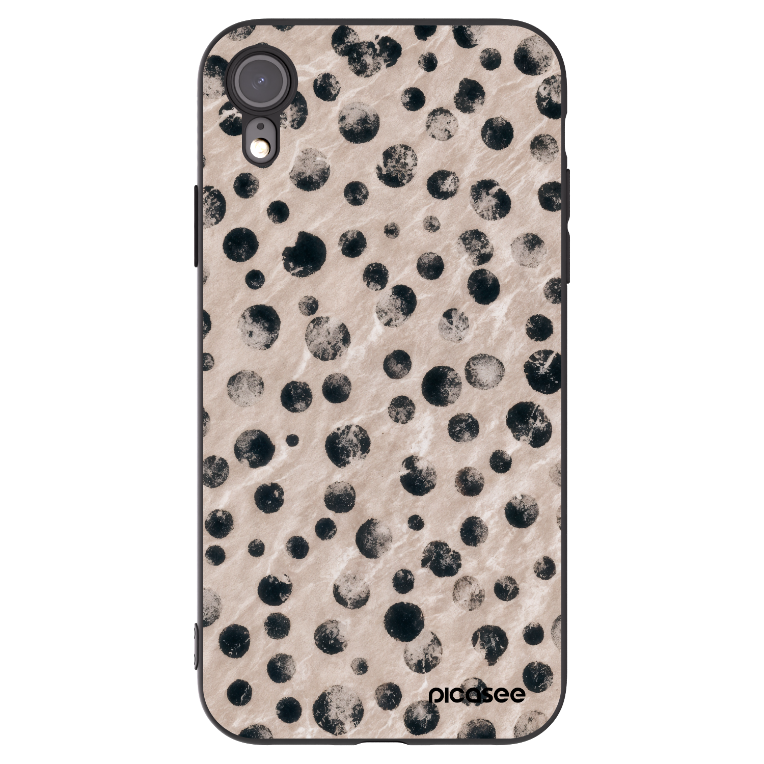 Picasee silikonski črni ovitek za Apple iPhone XR - Inked