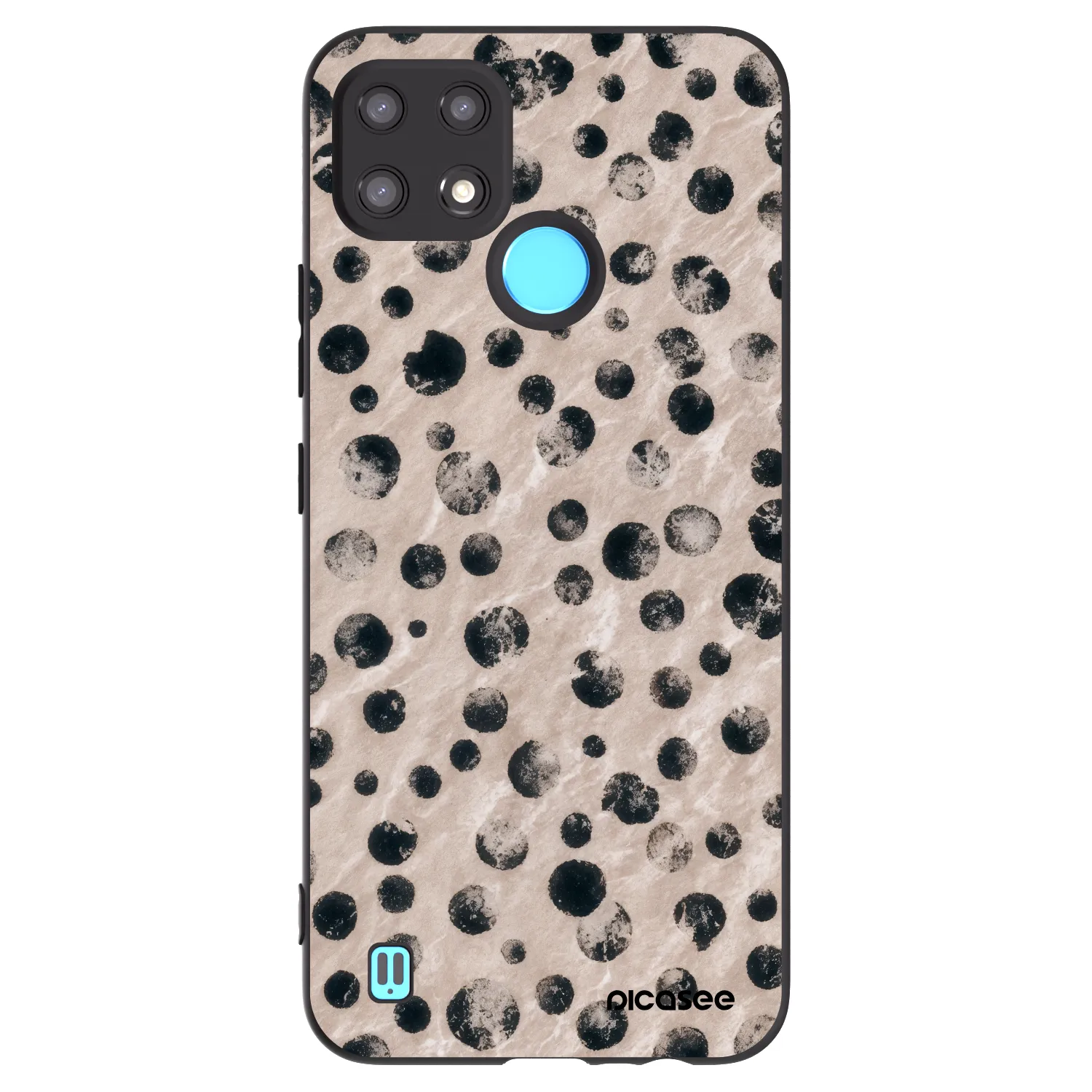 Picasee silikonski črni ovitek za Realme C21 - Inked