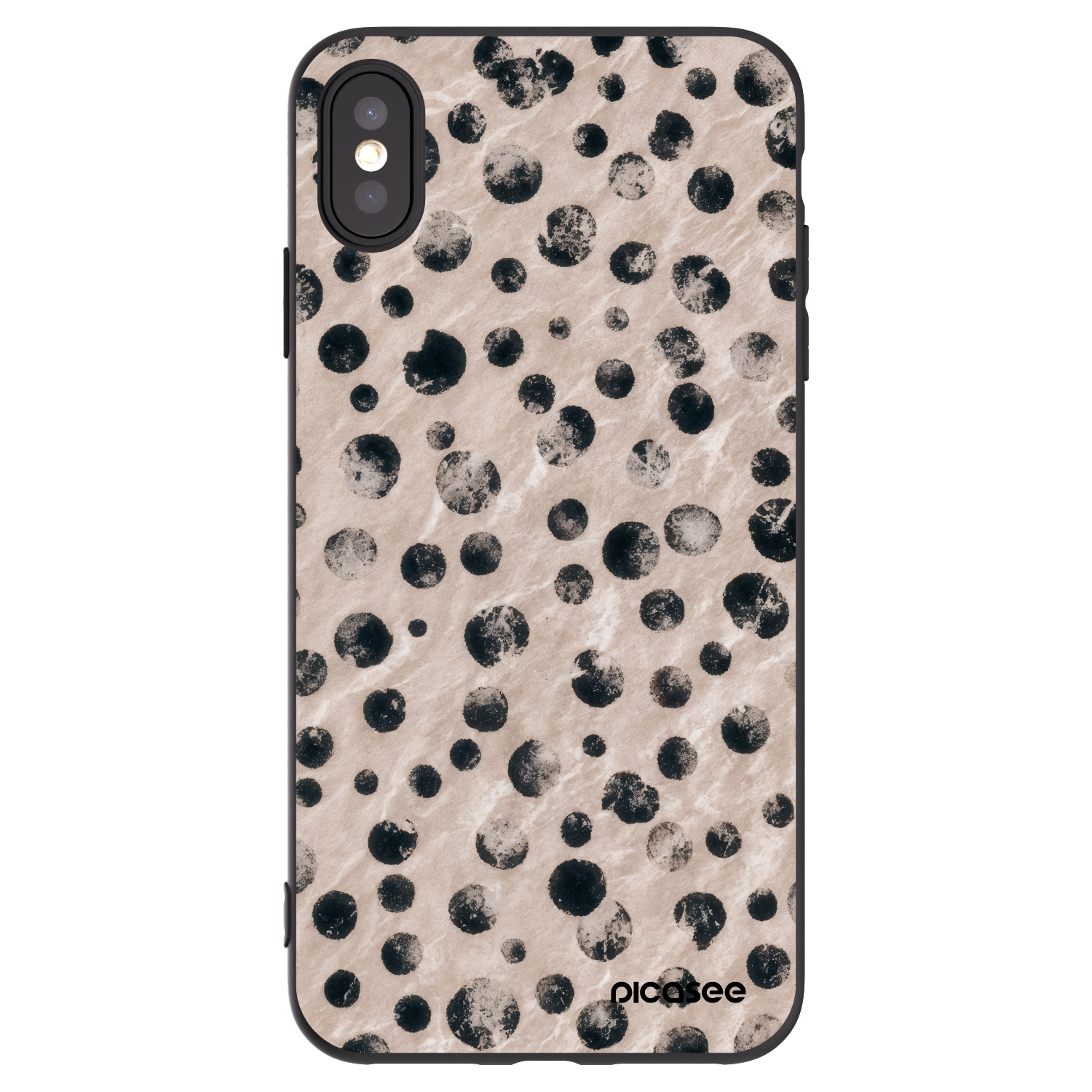 Picasee silikonski črni ovitek za Apple iPhone XS Max - Inked