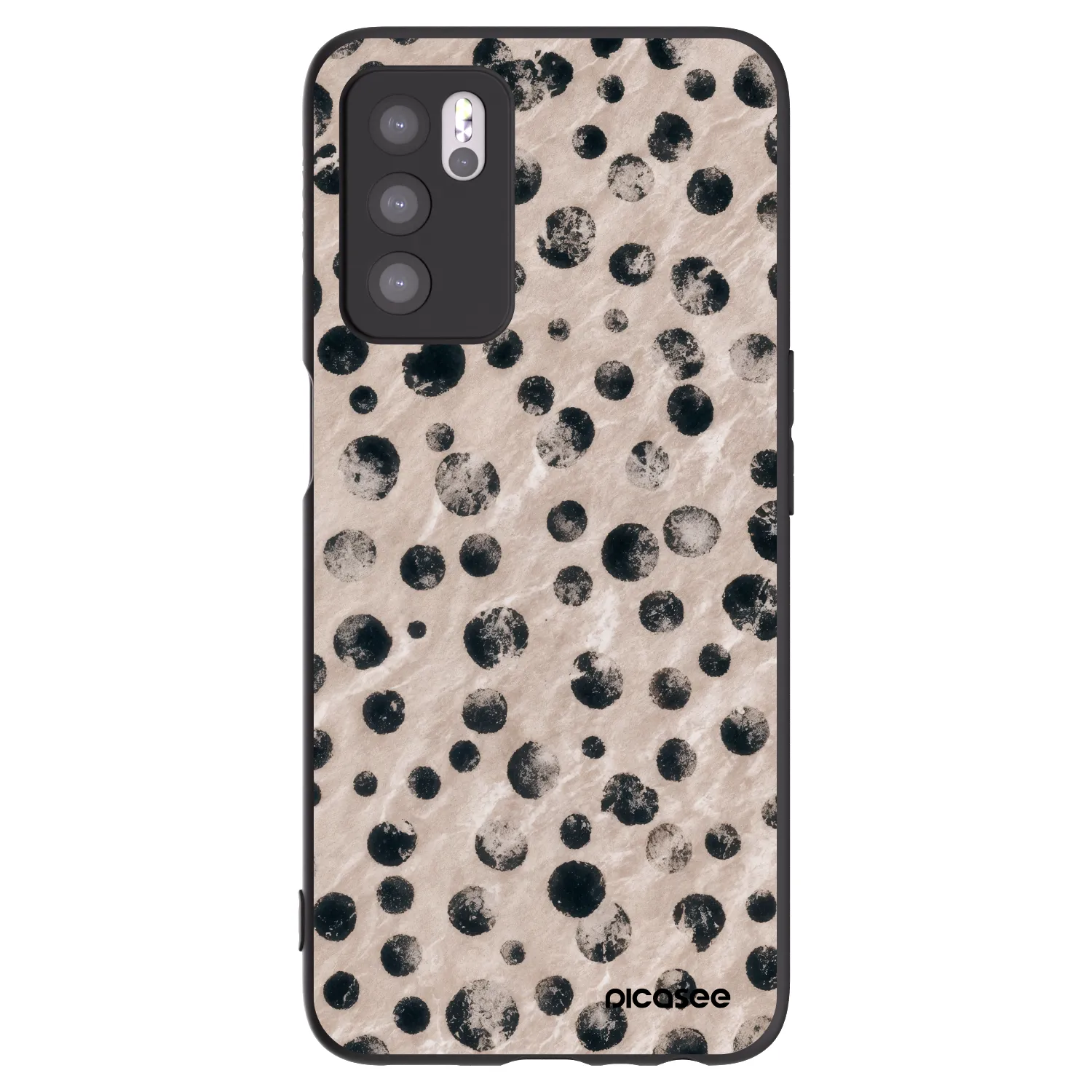 Picasee silikonski črni ovitek za OPPO A16s - Inked