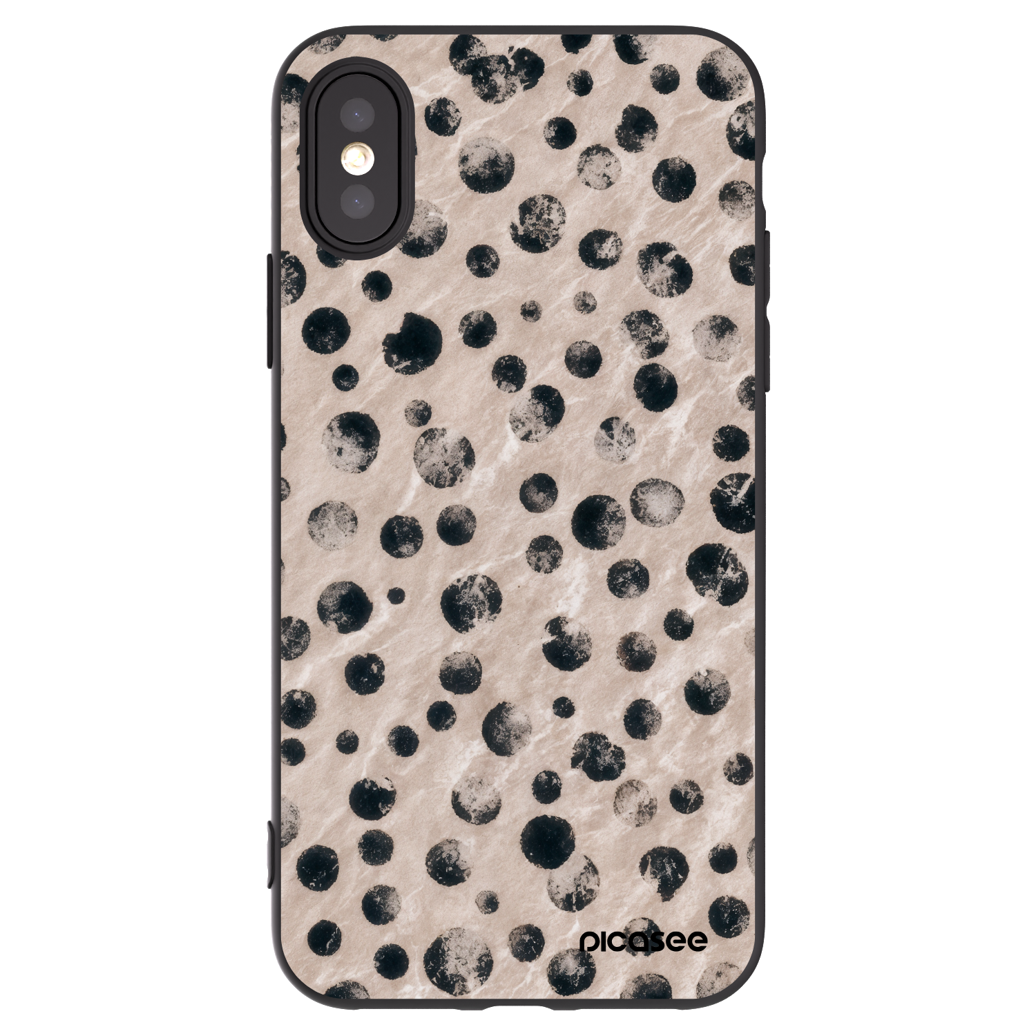 Picasee silikonski črni ovitek za Apple iPhone X/XS - Inked