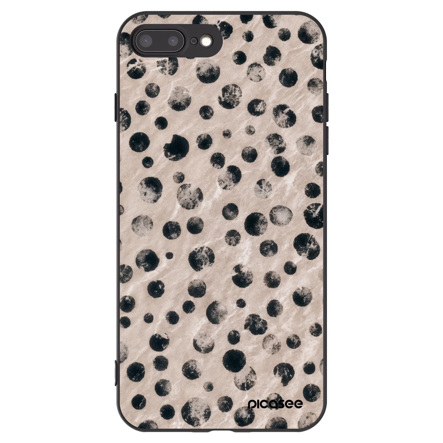 Picasee silikonski črni ovitek za Apple iPhone 8 Plus - Inked