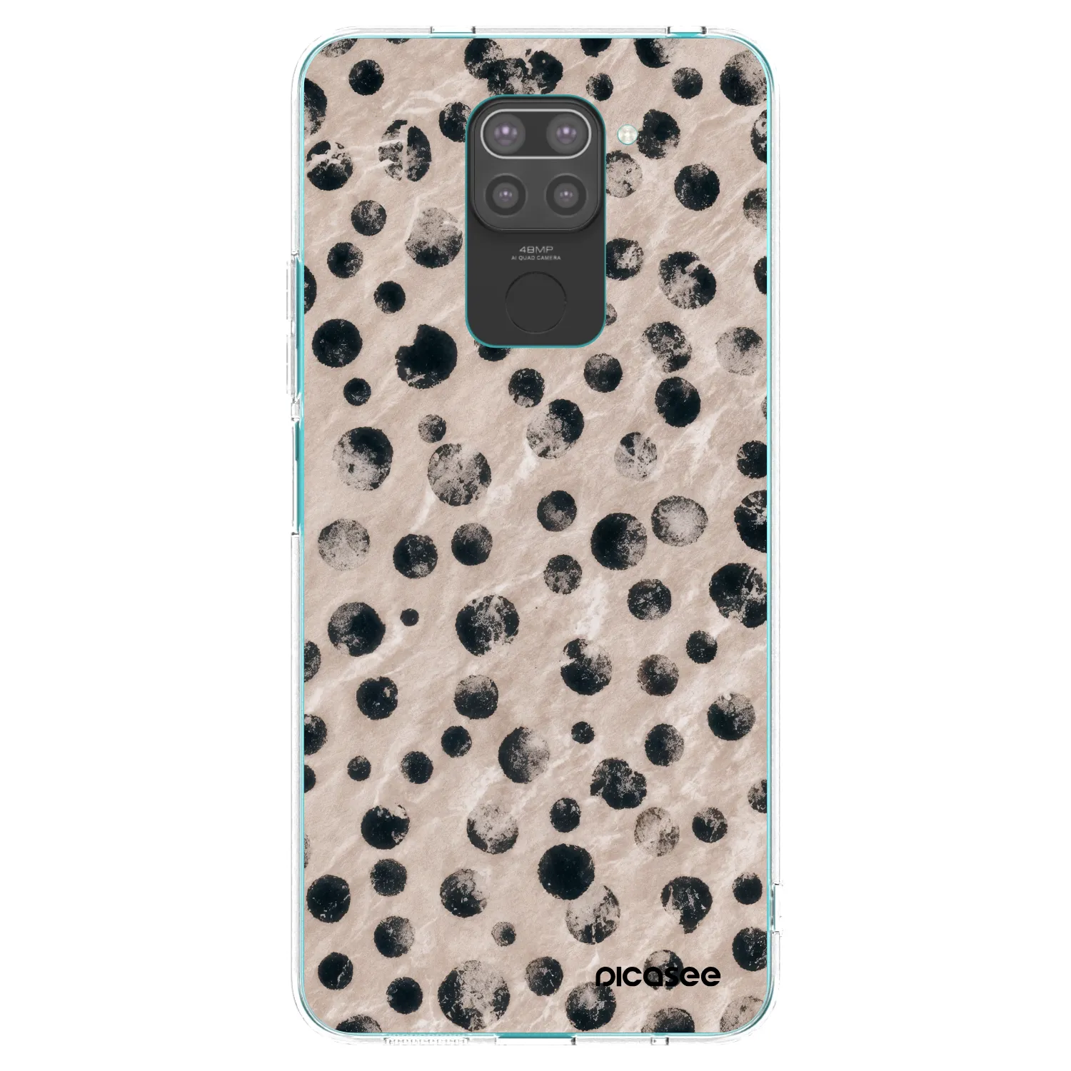 Picasee silikonski črni ovitek za Xiaomi Redmi Note 9 - Inked