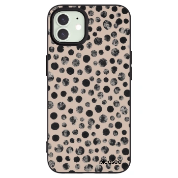 Picasee silikonski črni ovitek za Apple iPhone 12 - Dots