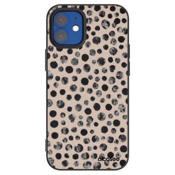 Picasee silikonski črni ovitek za Apple iPhone 12 mini - Dots