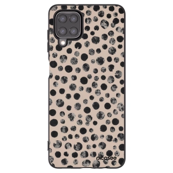 Picasee silikonski črni ovitek za Samsung Galaxy A12 A125F - Dots