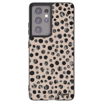 Picasee silikonski črni ovitek za Samsung Galaxy S21 Ultra 5G G998B - Dots
