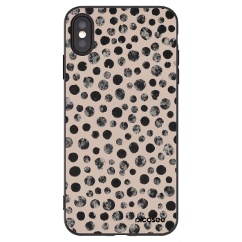 Picasee silikonski črni ovitek za Apple iPhone XS Max - Dots