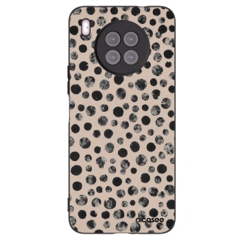 Picasee silikonski črni ovitek za Huawei Nova 8i - Dots